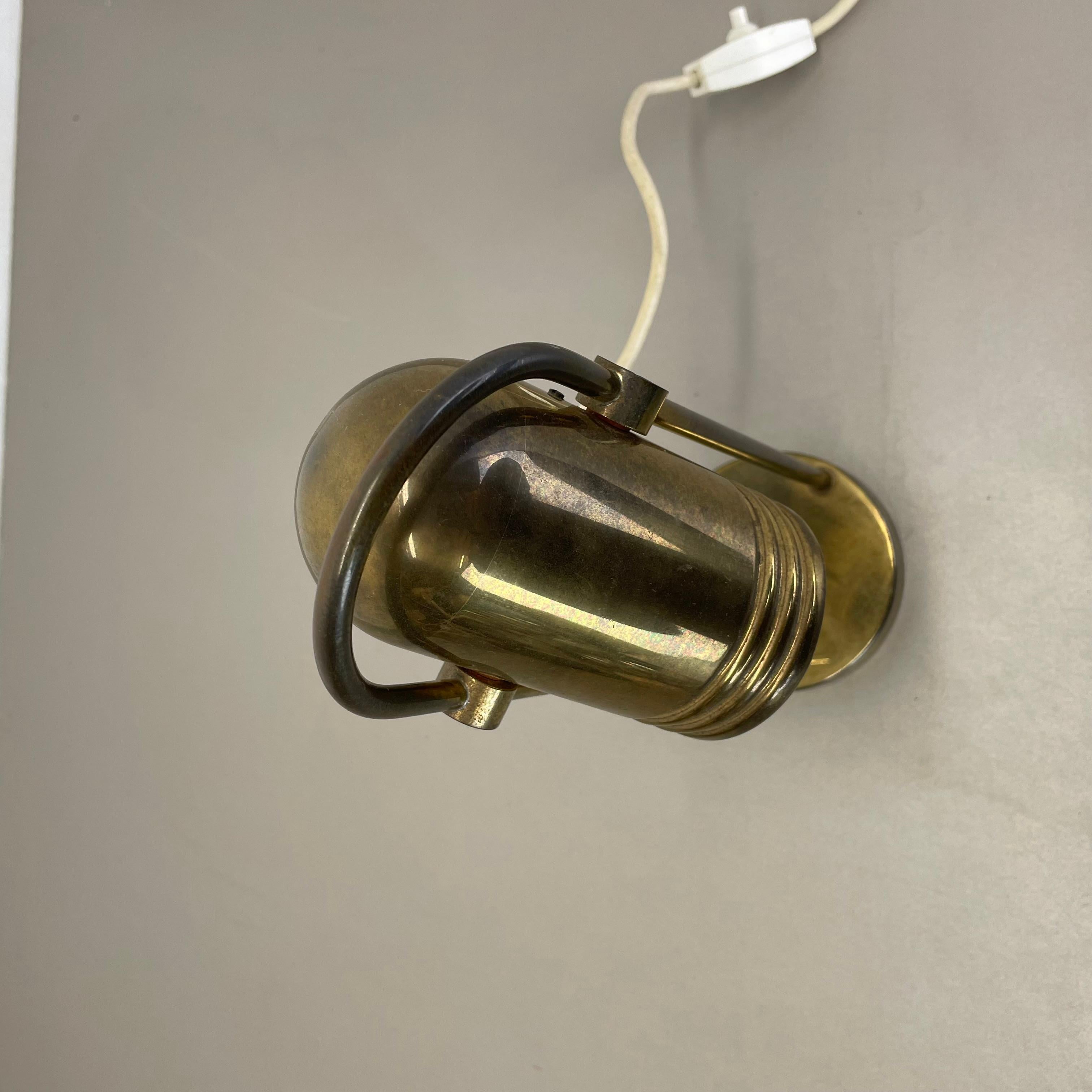 rare brass Metal Table Light by Rolf Krüger for Heinz Neuhaus Leuchten, 1970s For Sale 8