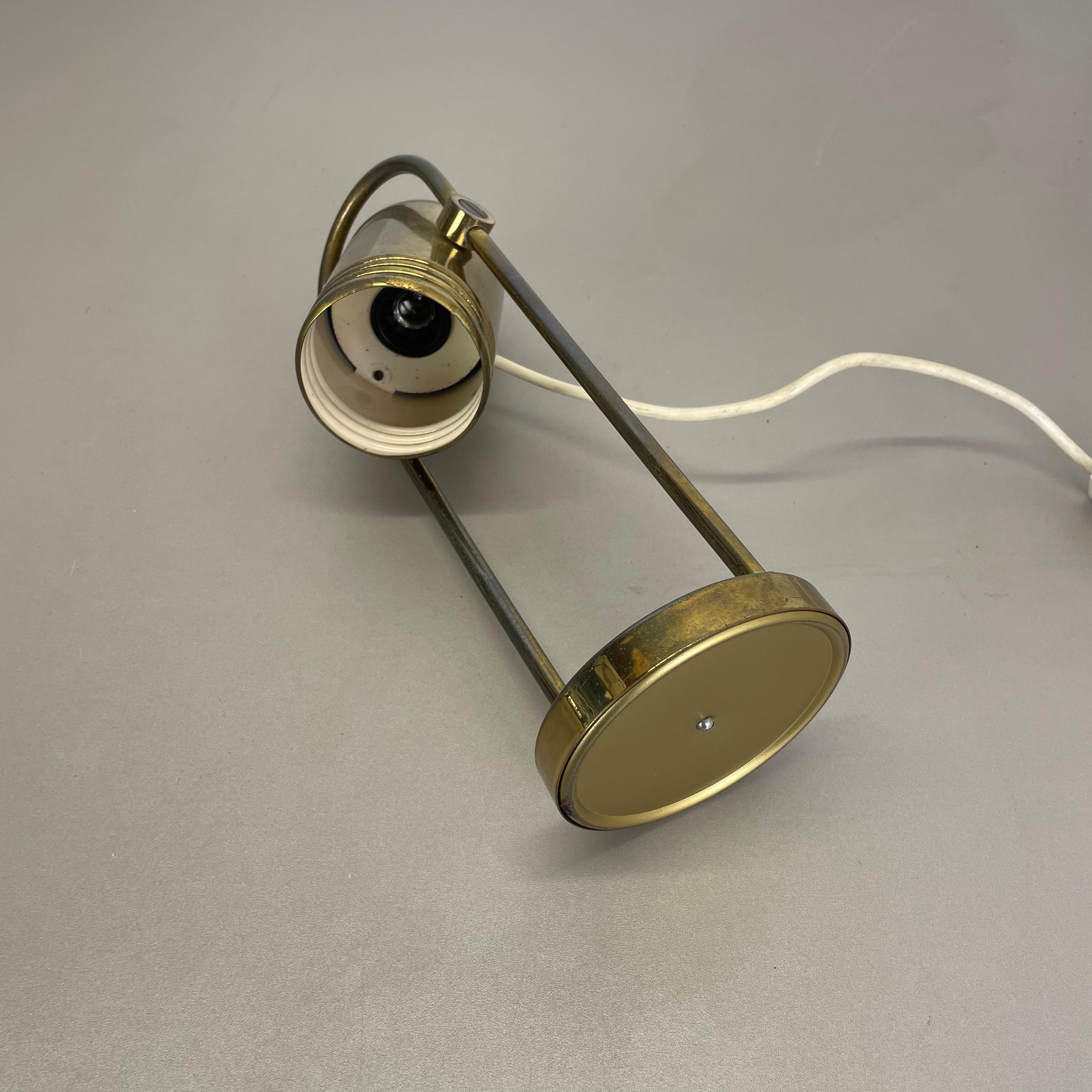 rare brass Metal Table Light by Rolf Krüger for Heinz Neuhaus Leuchten, 1970s For Sale 9