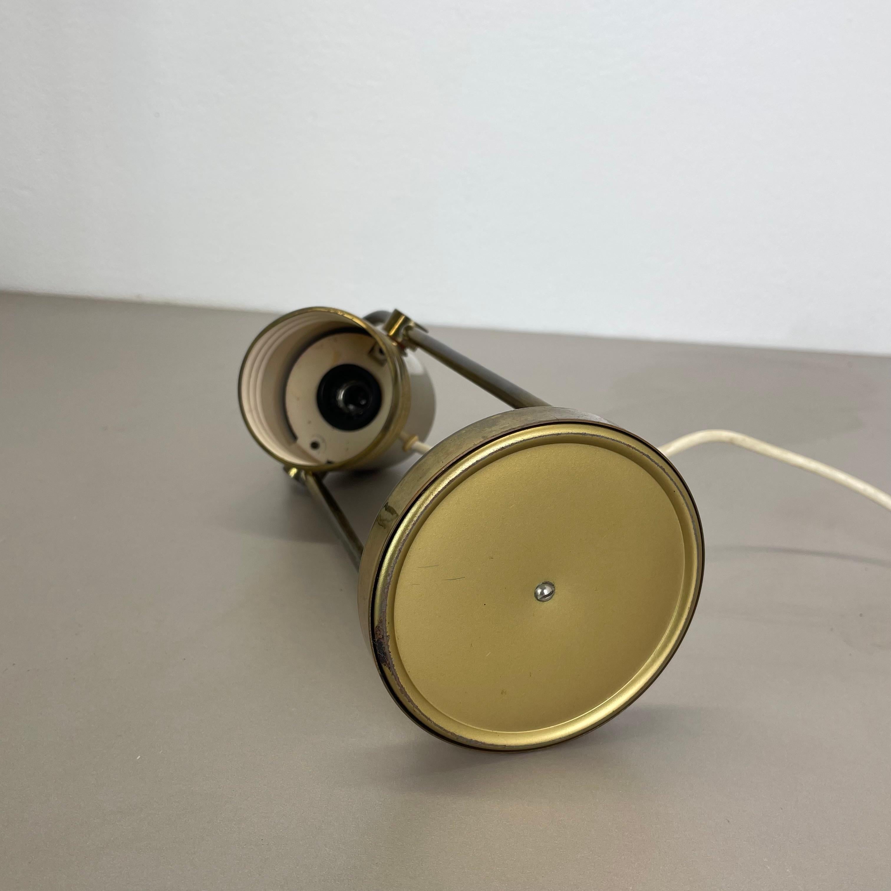 rare brass Metal Table Light by Rolf Krüger for Heinz Neuhaus Leuchten, 1970s For Sale 11