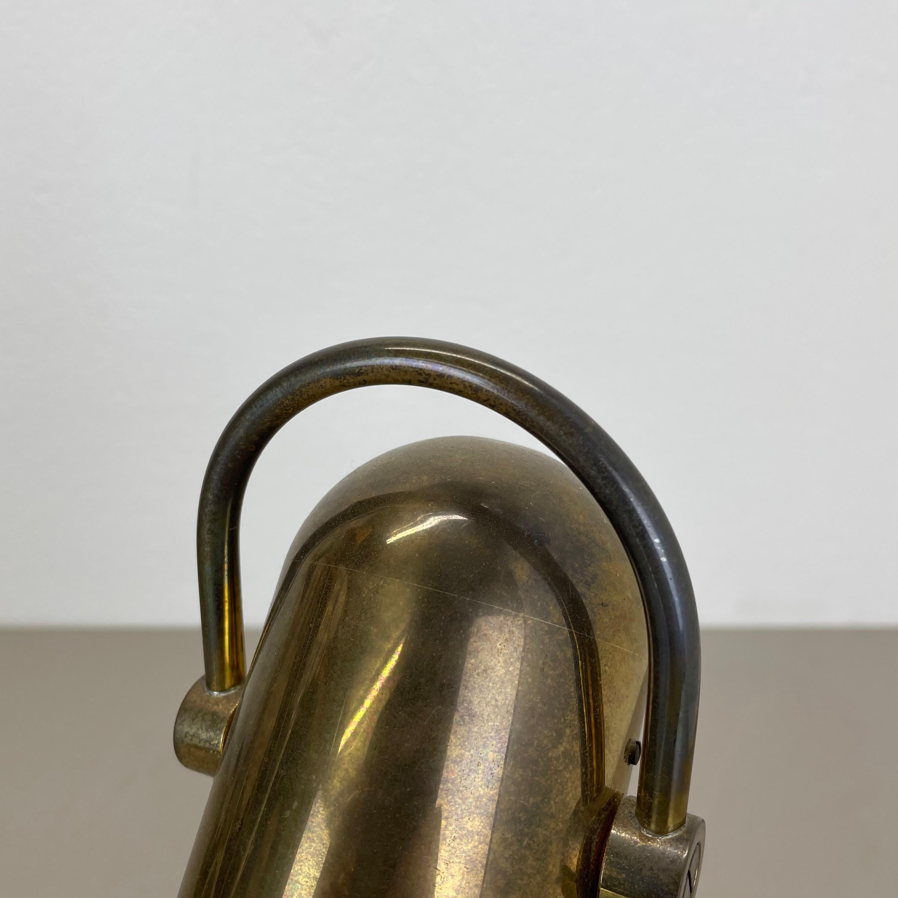 German rare brass Metal Table Light by Rolf Krüger for Heinz Neuhaus Leuchten, 1970s For Sale