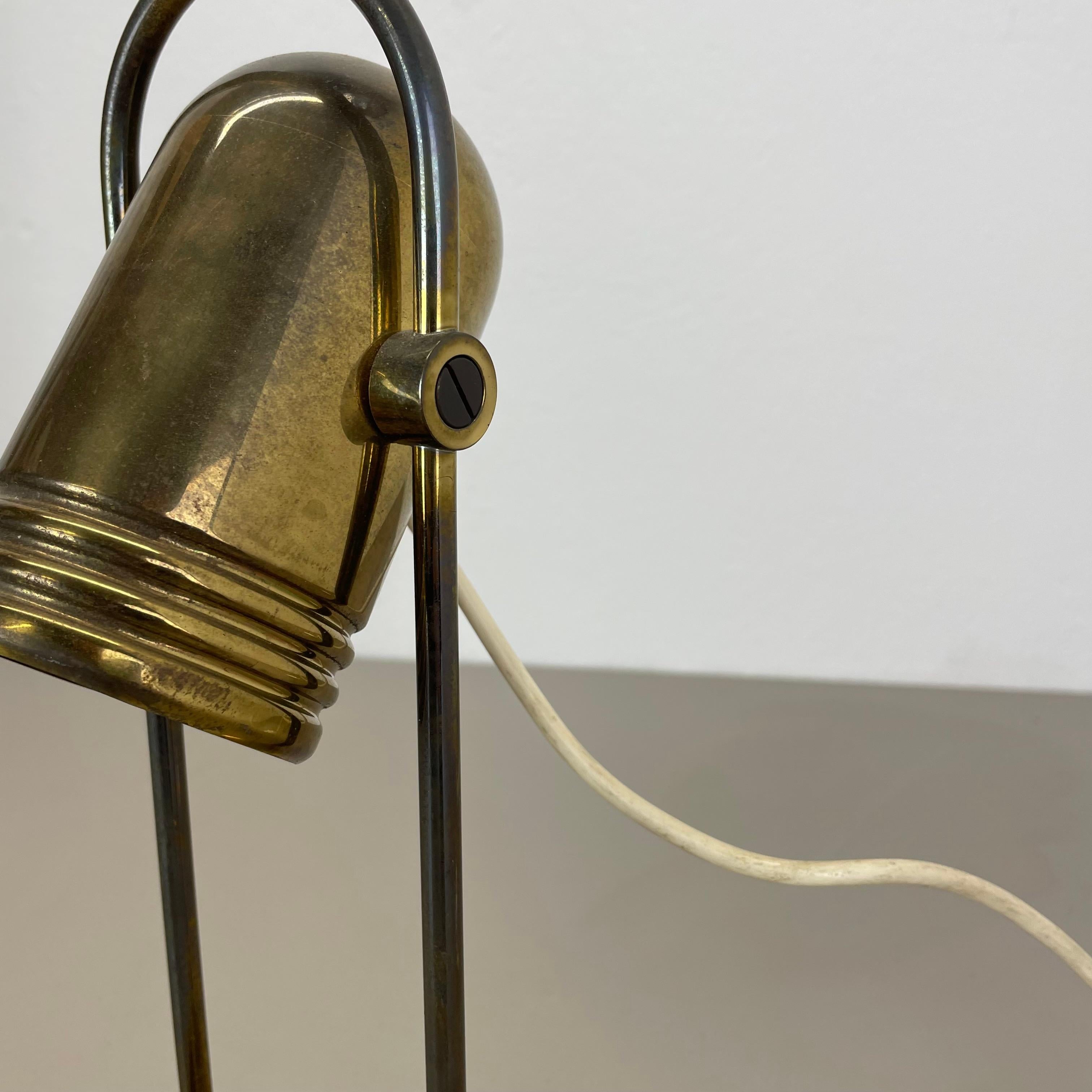 rare brass Metal Table Light by Rolf Krüger for Heinz Neuhaus Leuchten, 1970s For Sale 1
