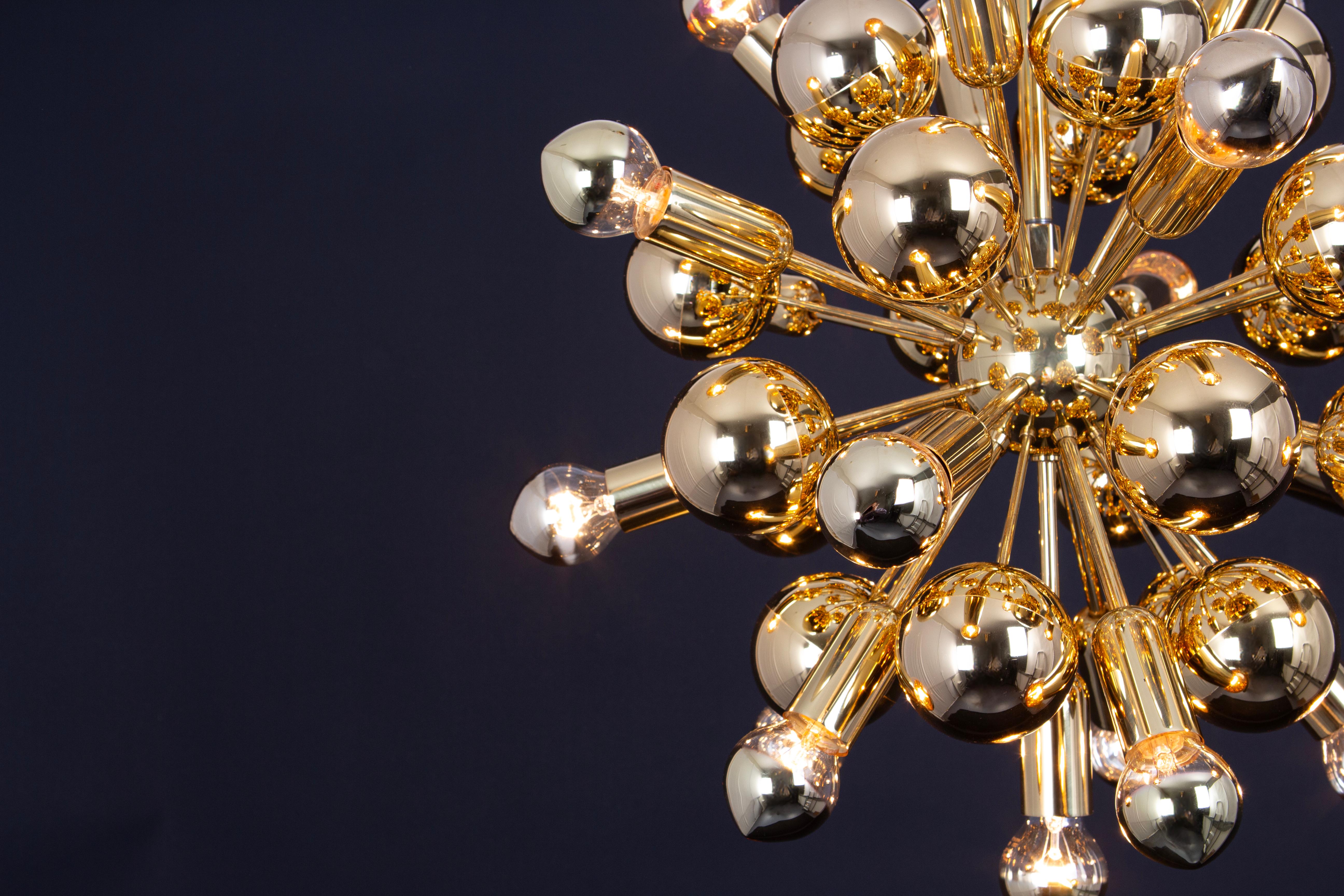 Rare Brass Space Age Sputnik Chandelier by Cosack, Germany, 1970s For Sale 5