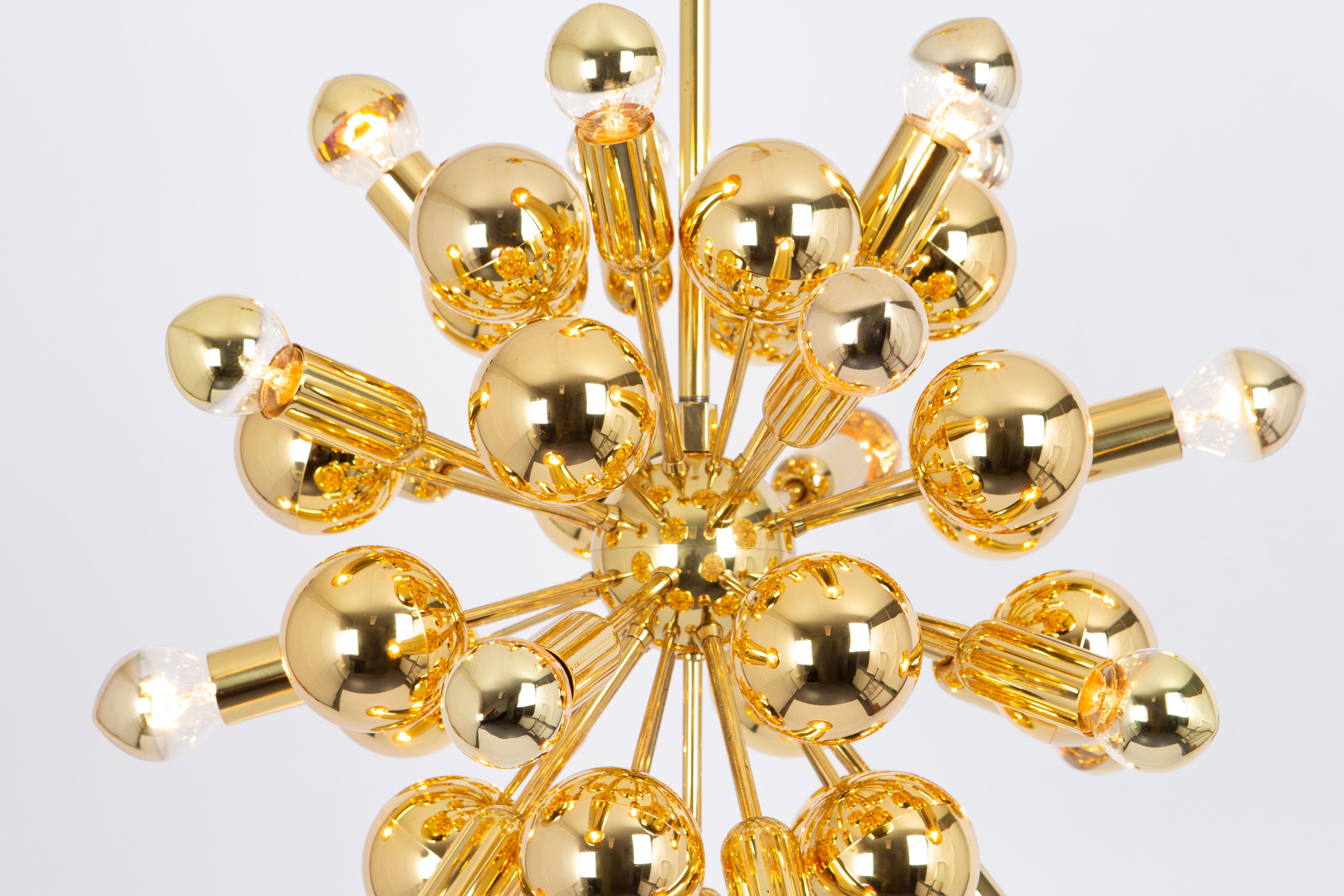 Rare Brass Space Age Sputnik Chandelier by Cosack, Germany, 1970s For Sale 1