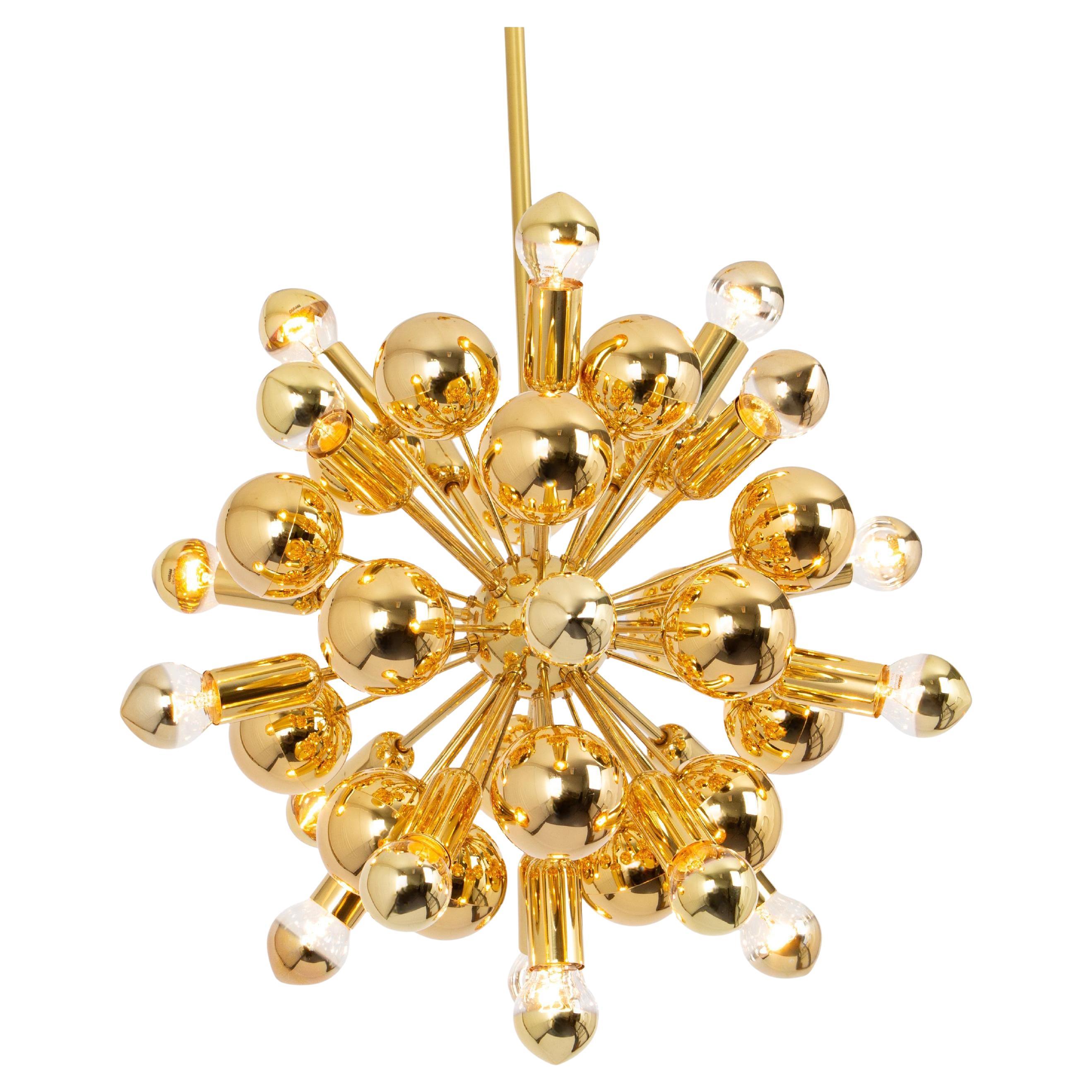 Rare Brass Space Age Sputnik Chandelier by Cosack, Germany, 1970s