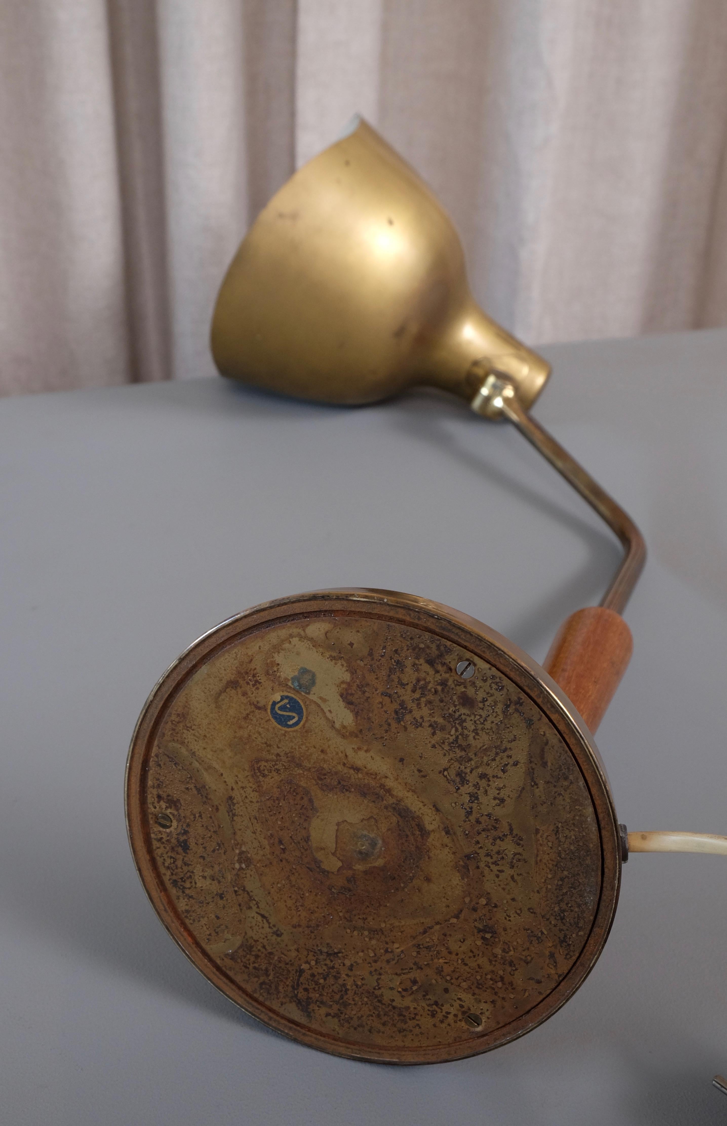 Brass Table Lamp, Sweden, 1950s For Sale 4