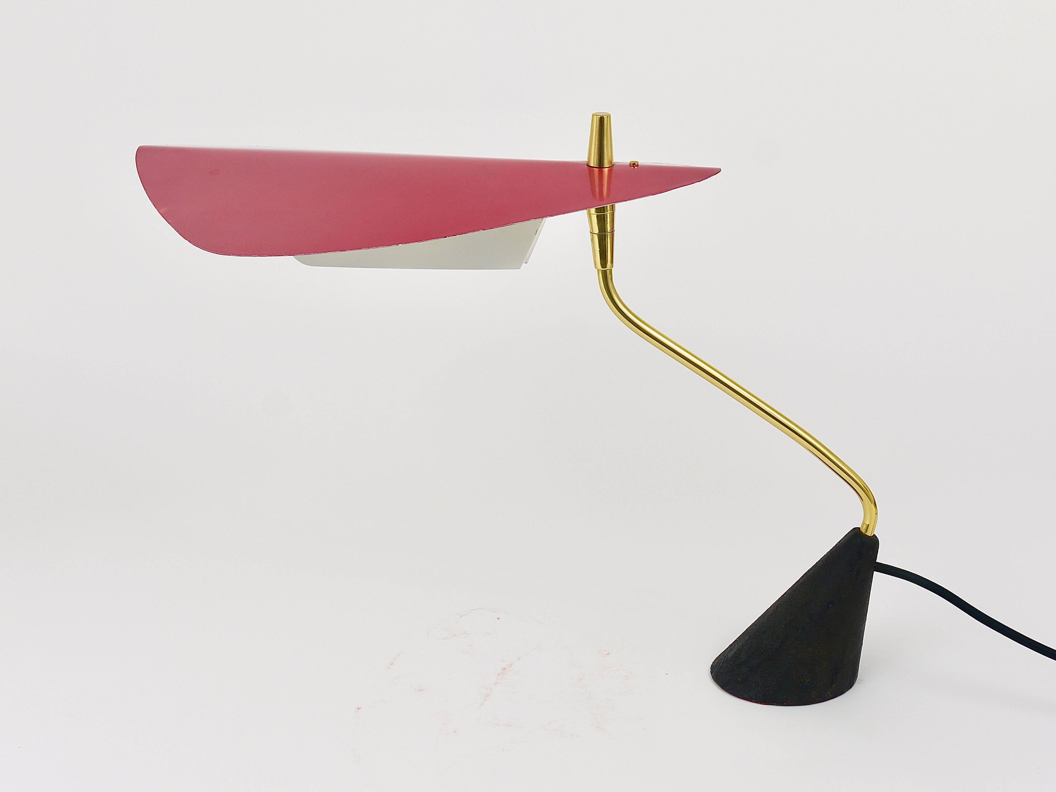 Rare Brass Table Lamp by Karl Hagenauer, Austria, 1950s 7