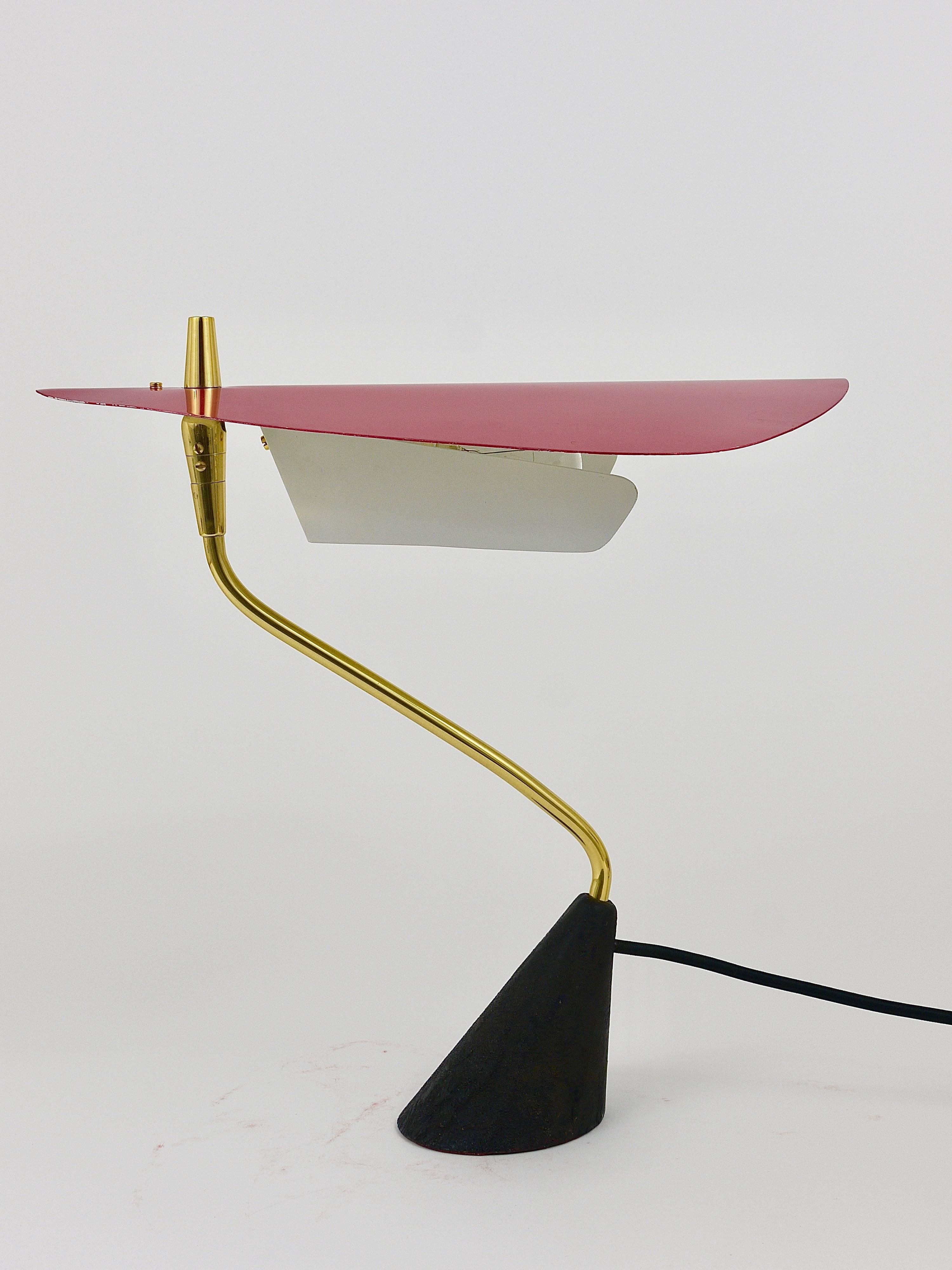 Rare Brass Table Lamp by Karl Hagenauer, Austria, 1950s 10