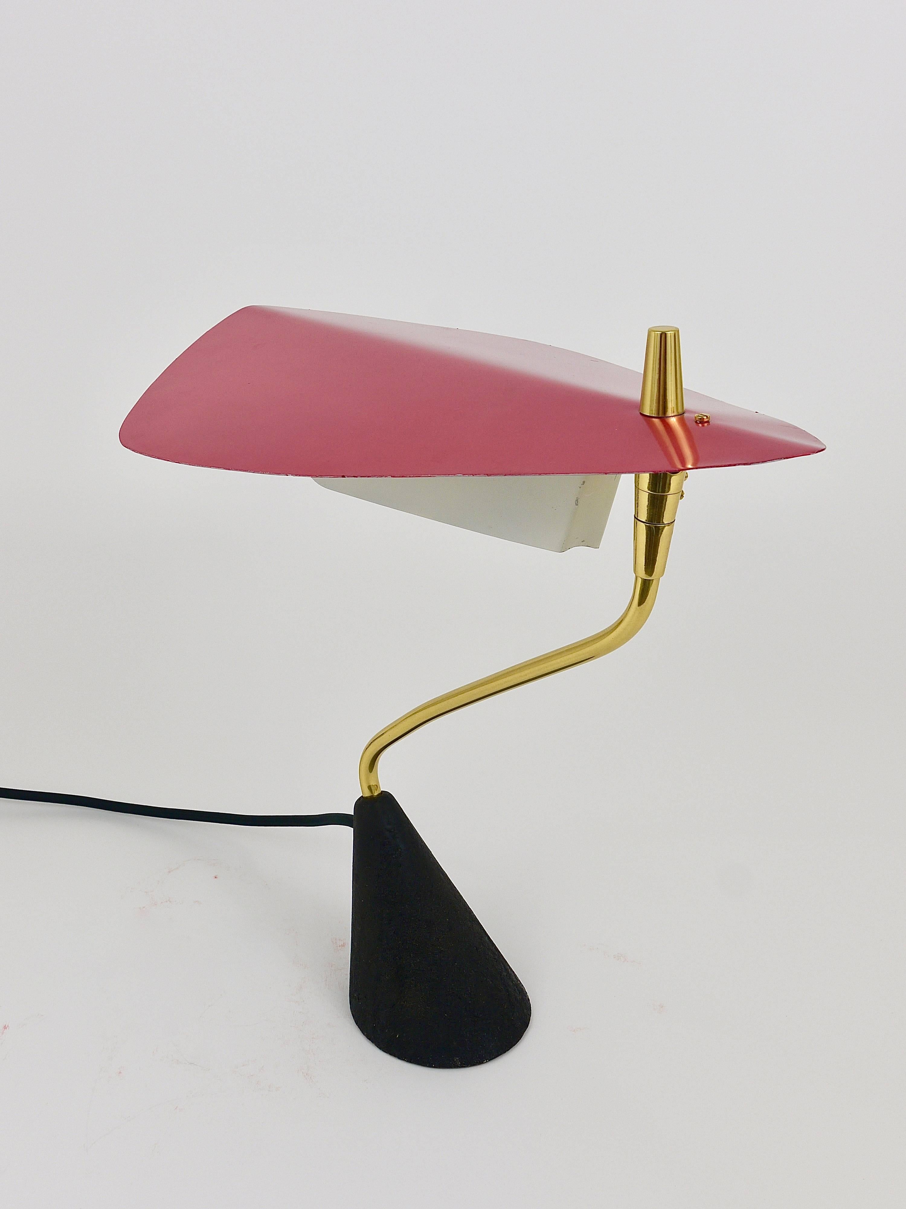 Rare Brass Table Lamp by Karl Hagenauer, Austria, 1950s 12