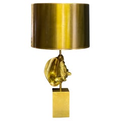 Seltene Messing-Tischlampe „Strombus“ von Charles &amp;amp;amp; Fils, Frankreich, 1970er Jahre