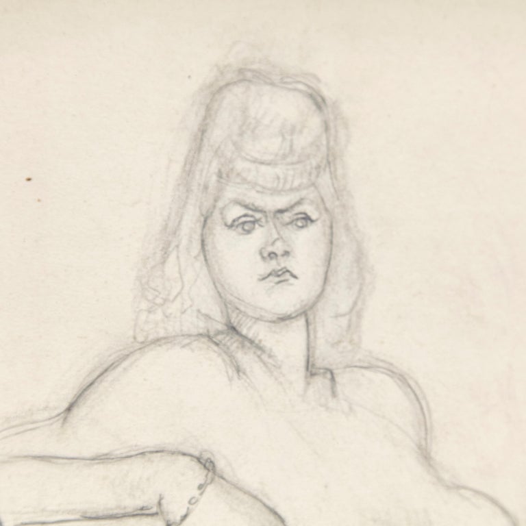 Rare Brassai Woman Nude Pencil Drawing, 1944 For Sale 4