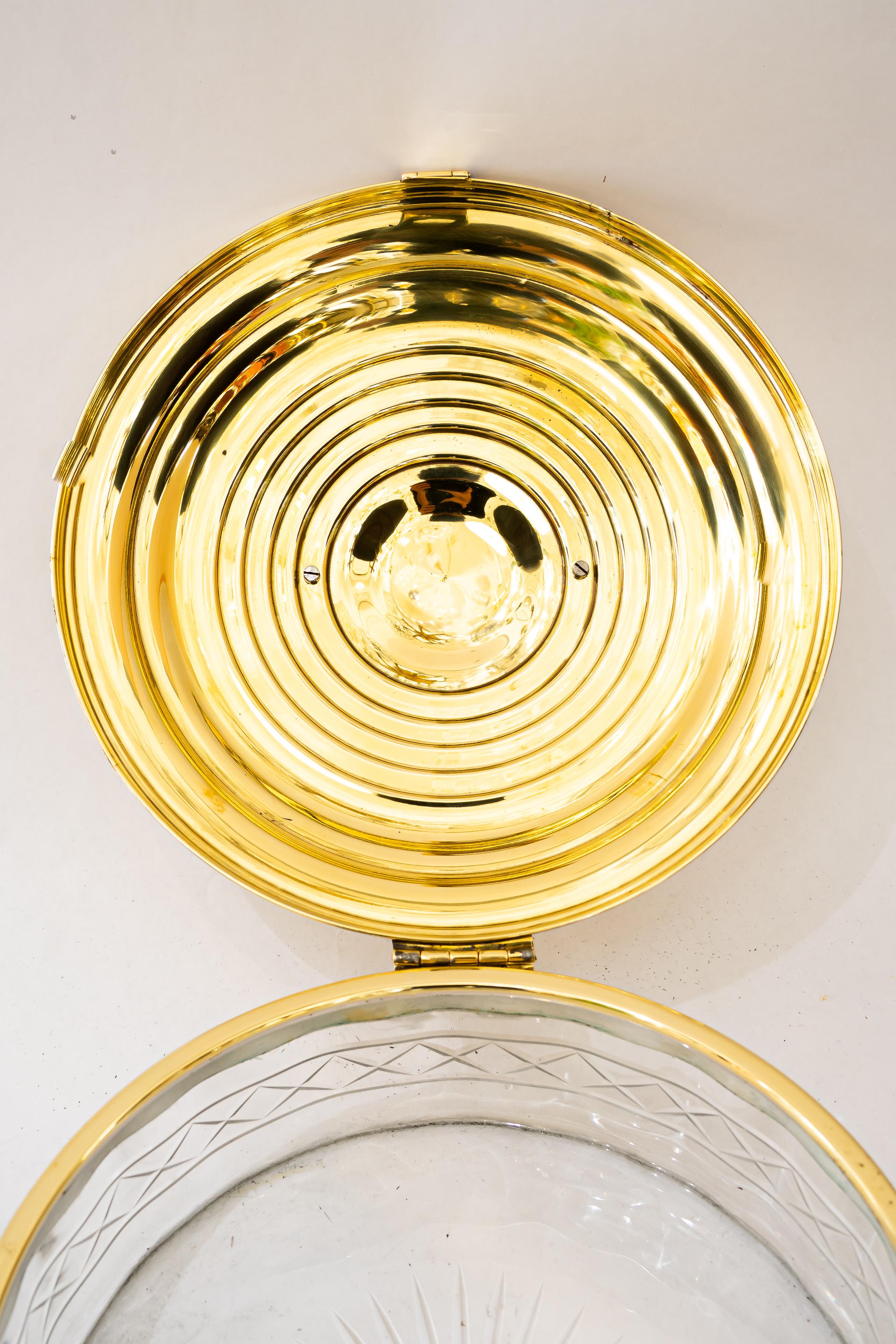 Rara Panera con cristal tallado Viena Alrededor, años 20 en venta 3