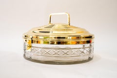 Rare Bread Box with cut glass Vienna Around, 1920s