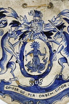 Rare Bristol Delft Pottery Apothecary Pill Slab, 17th Century