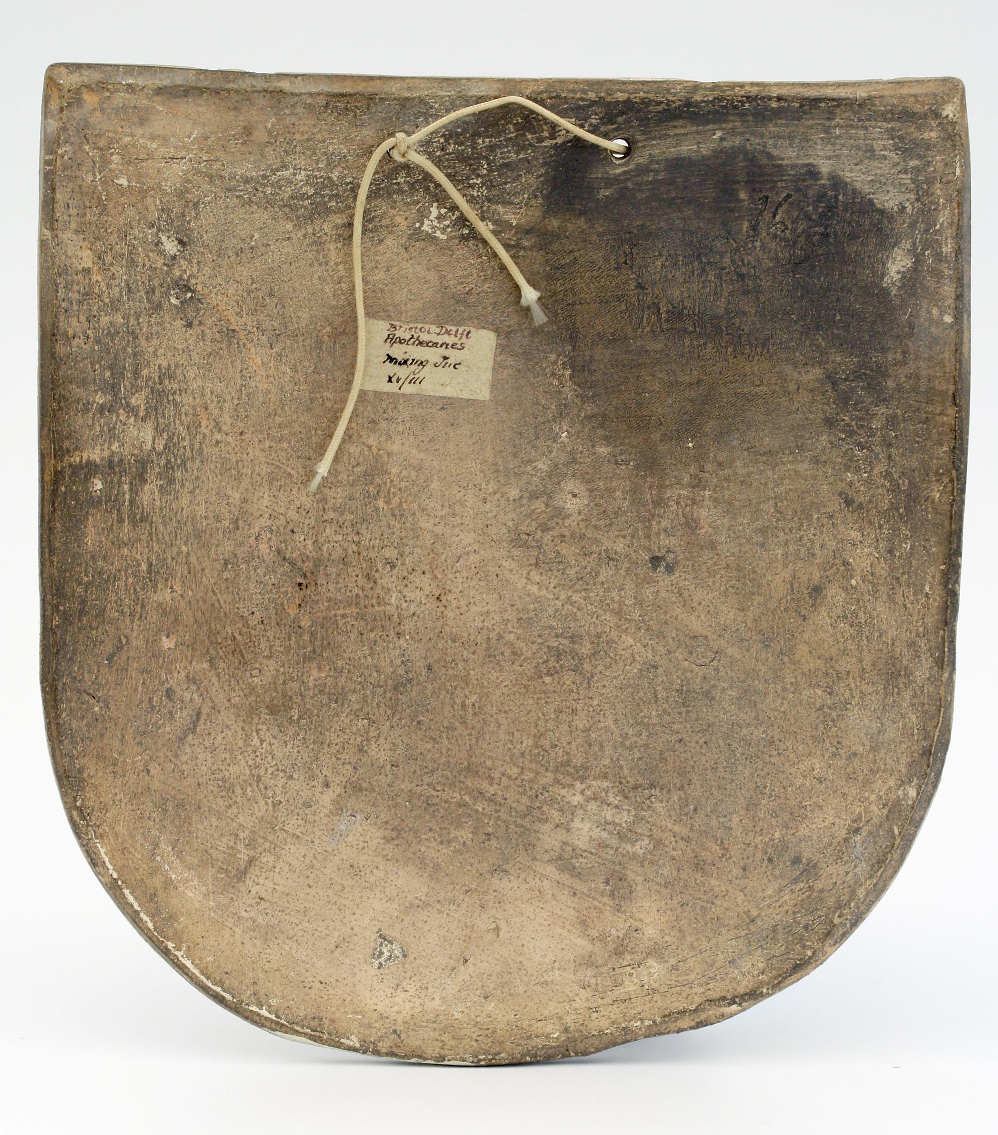 Late 17th Century Rare Bristol Delft Pottery Apothecary Pill Slab, 17th Century
