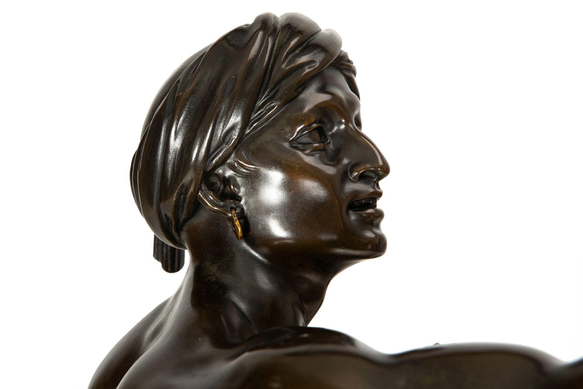 Rare British Bronze Sculpture “Snake Charmer” (1876) by Sir Thomas Brock For Sale 9