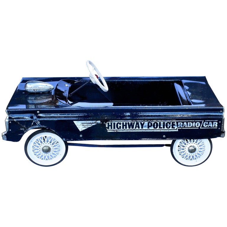 For your consideration is this very charming Tri-Ang police radio pedal car. A rare British made child’s pedal car that has just undergone a complete professional restoration. Using specialist techniques the car has kept its original paint and