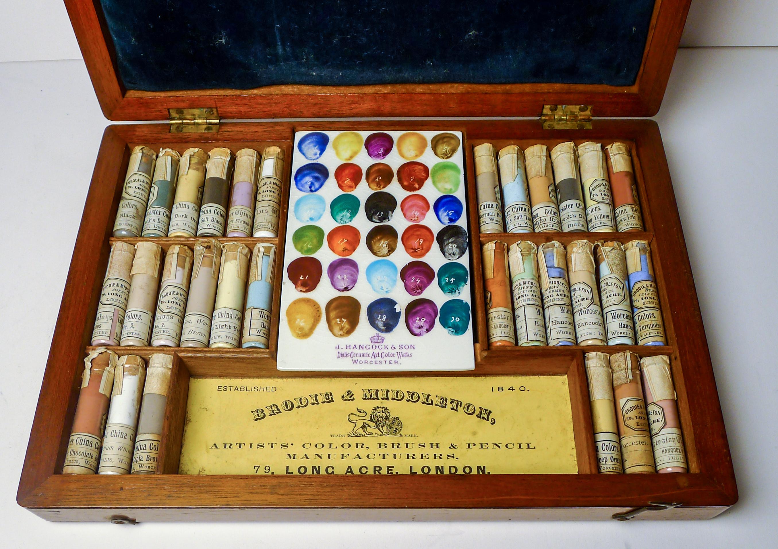 Rare Brodie & Middleton Compendium of Artists’ Colors In Good Condition For Sale In Bath, GB
