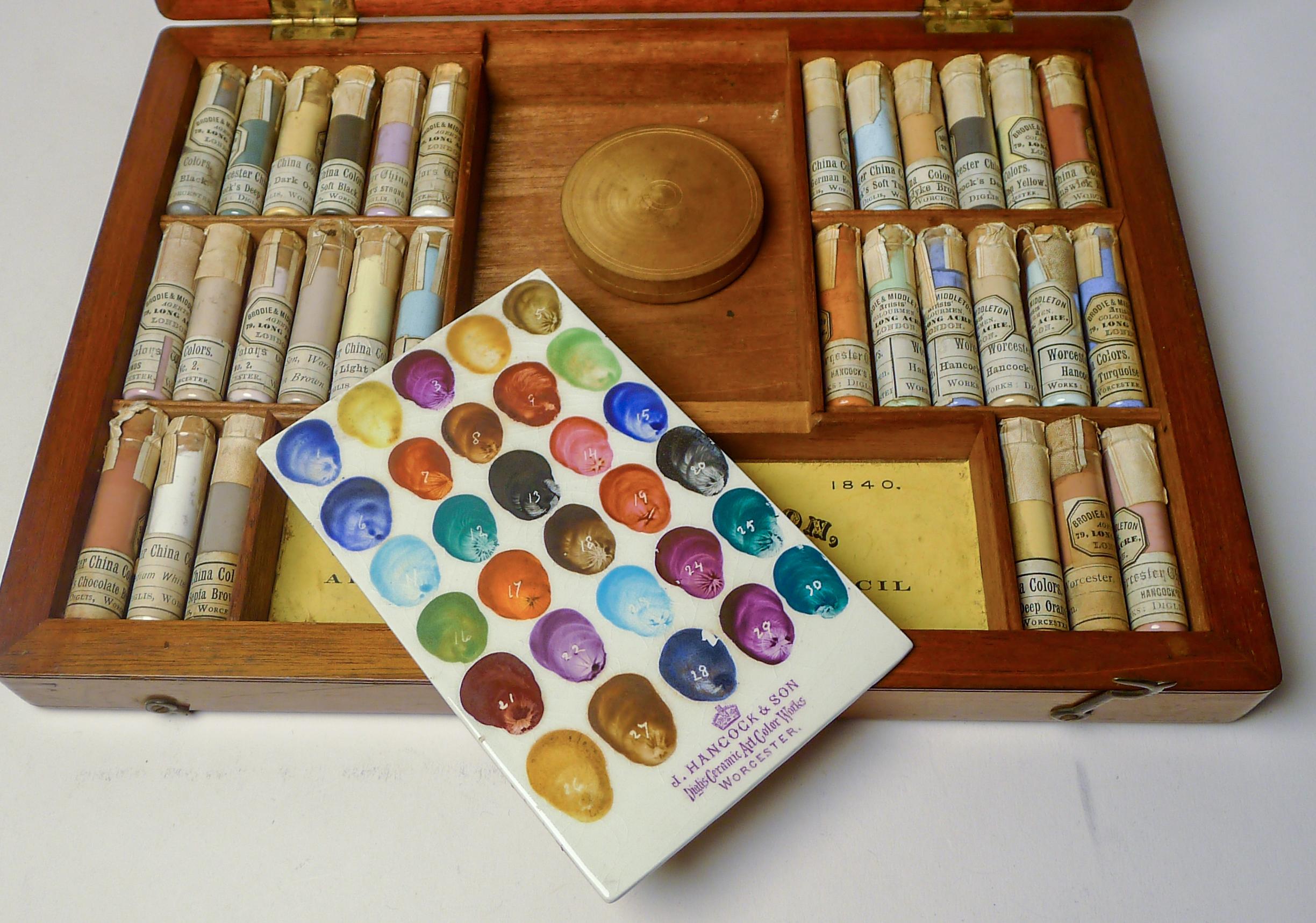 Céramique Rare Compendium des couleurs d'artistes de Brodie & Middleton en vente