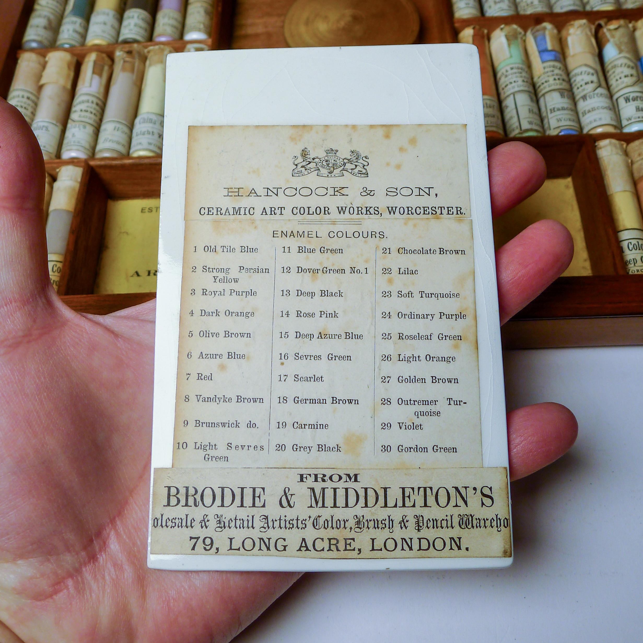 Rare Brodie & Middleton Compendium of Artists’ Colors For Sale 1