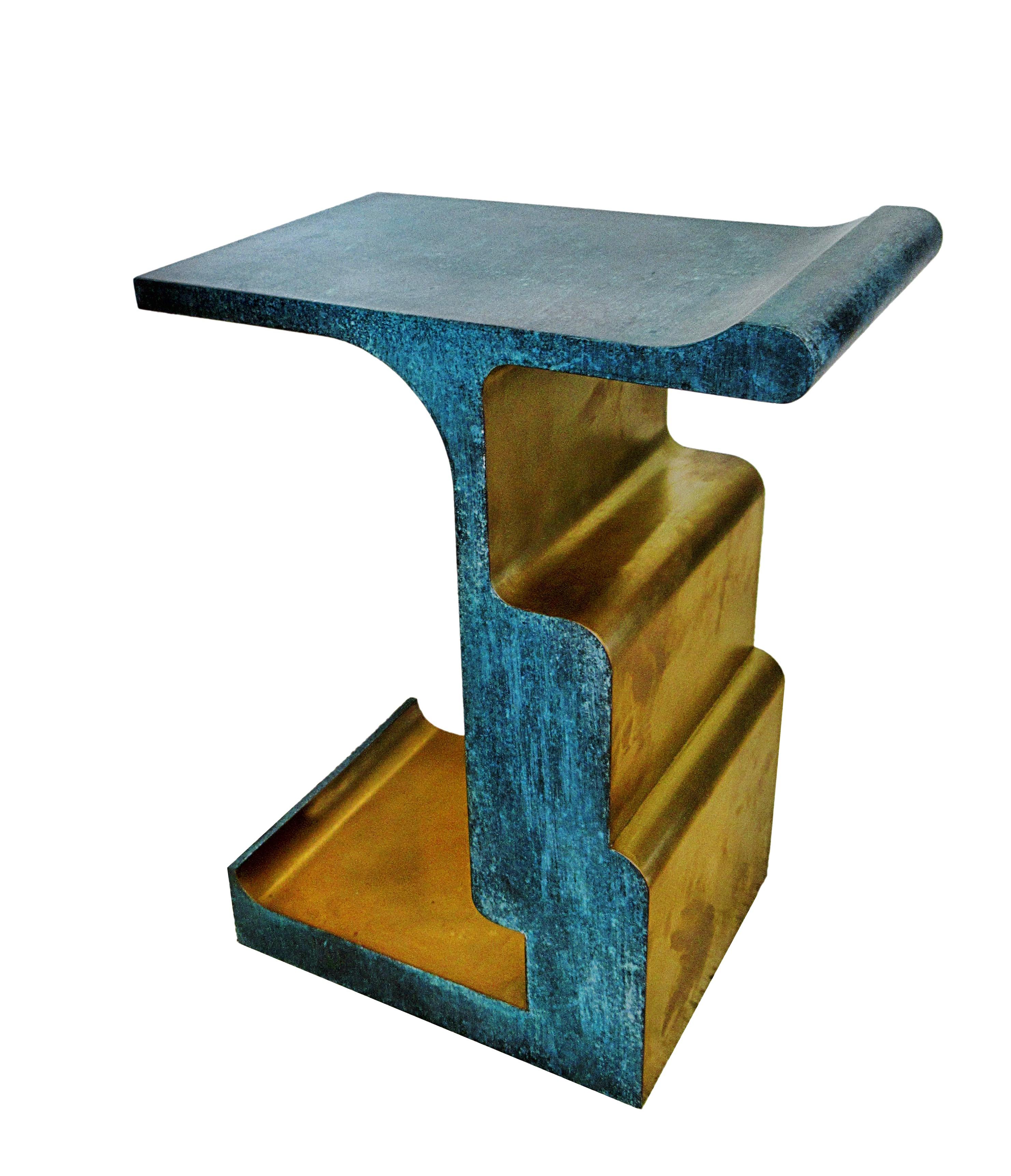 Rare Bronze and Patinated Bronze XiangSheng Table #1, Studio MVW In Excellent Condition In Hollywood, FL