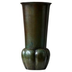 Seltene Art-Déco-Vase aus Bronze von GAB Guldsmedsaktiebolaget, Schweden, 1930er Jahre