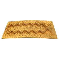 Rare bronze-doré belt buckle by Line Vautrin