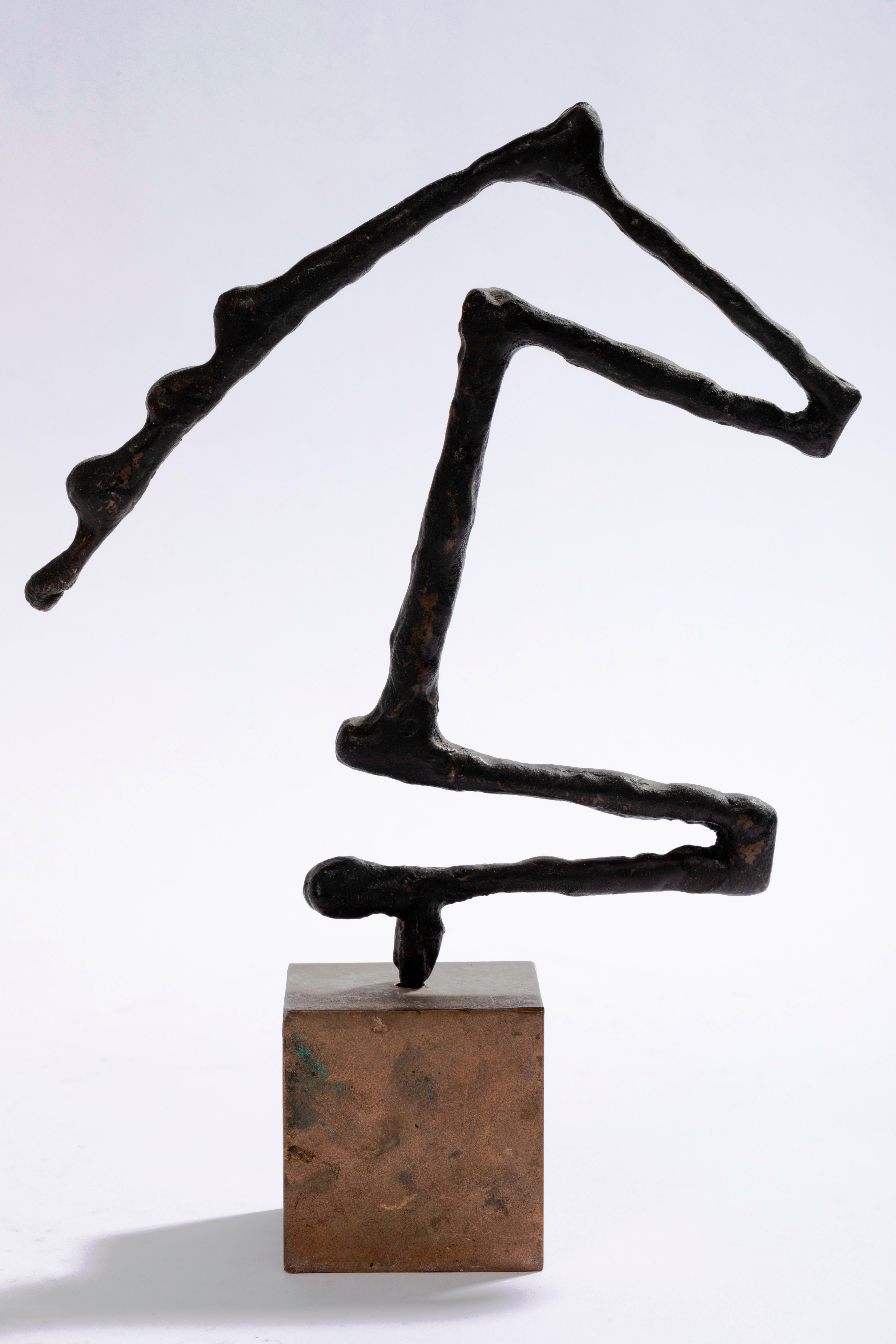 Seltene Bronzeskulptur von Pierre Manoli, Pferdkopf, EA 3, Frankreich (Französisch) im Angebot