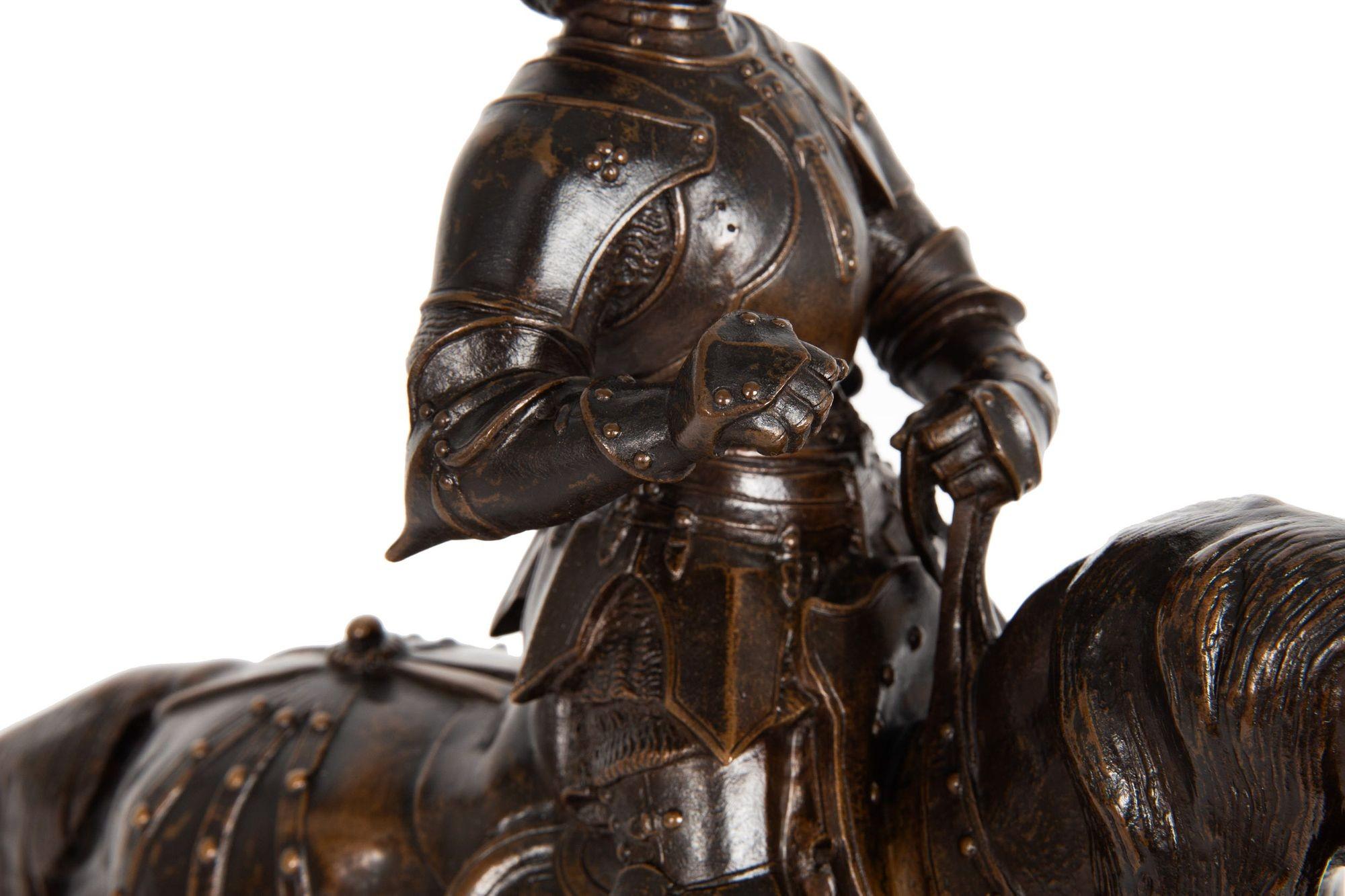Rare sculpture de Charles VII, Le Victorieux par Antoine-Louis Barye en vente 4