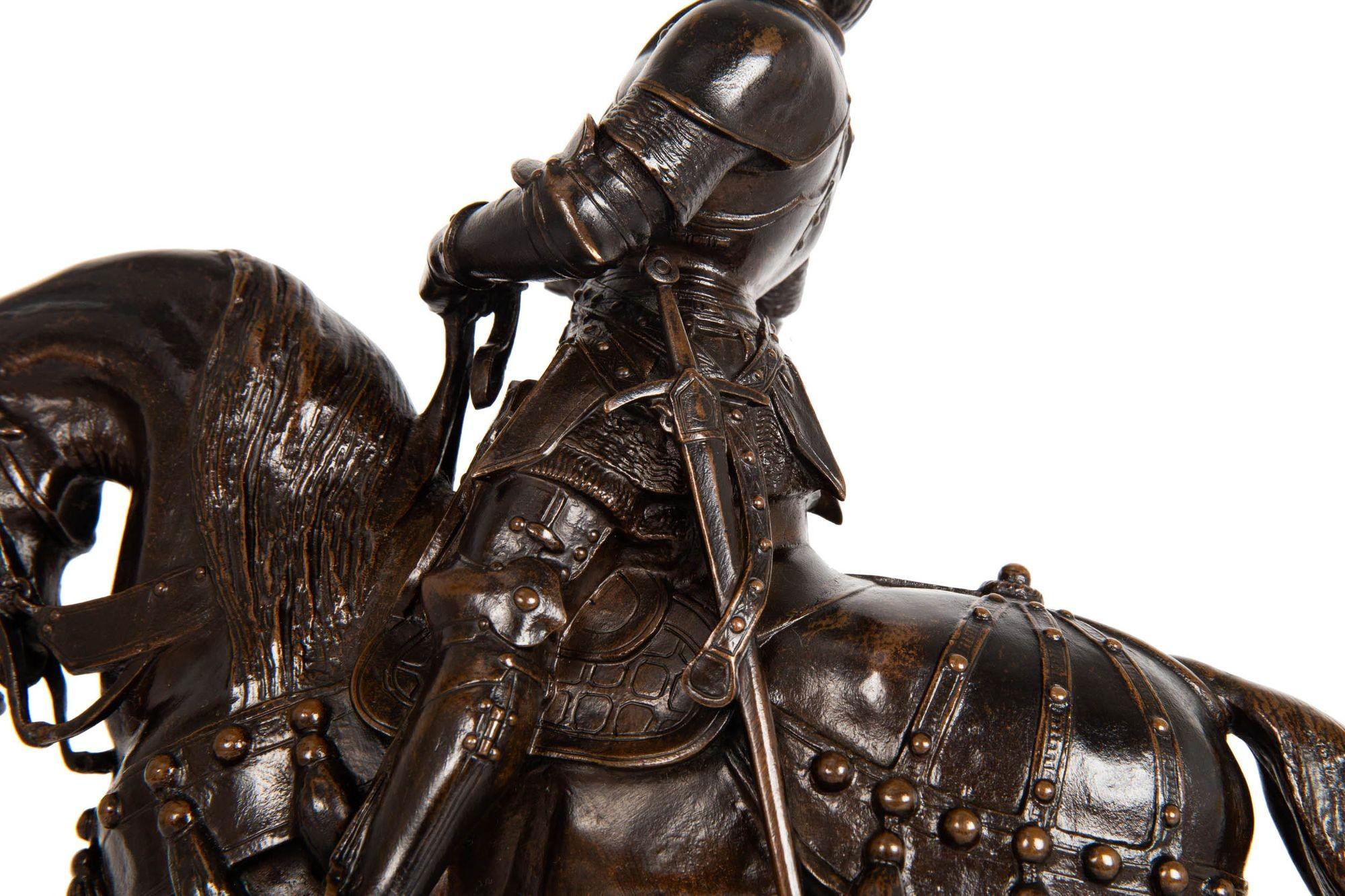 Rare sculpture de Charles VII, Le Victorieux par Antoine-Louis Barye en vente 11