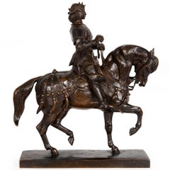 Rare Bronze Sculpture “Charles VII, The Victorious” by Antoine-Louis Barye