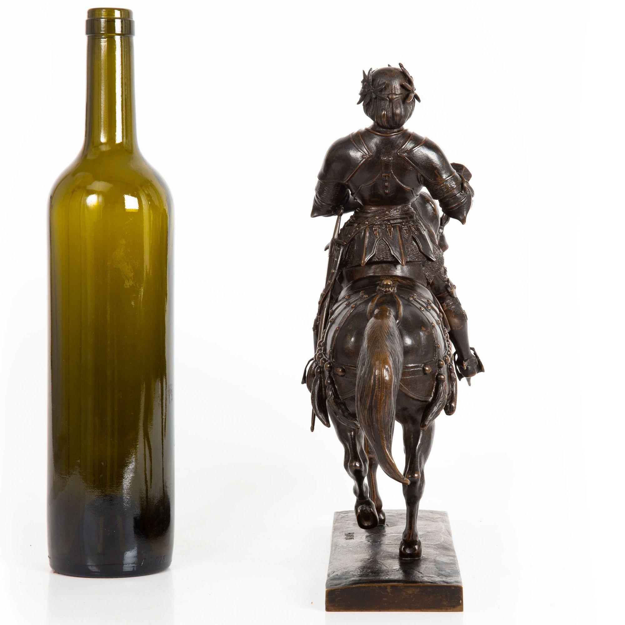 French Rare Bronze Sculpture “Charles VII, The Victorious” by Antoine-Louis Barye For Sale