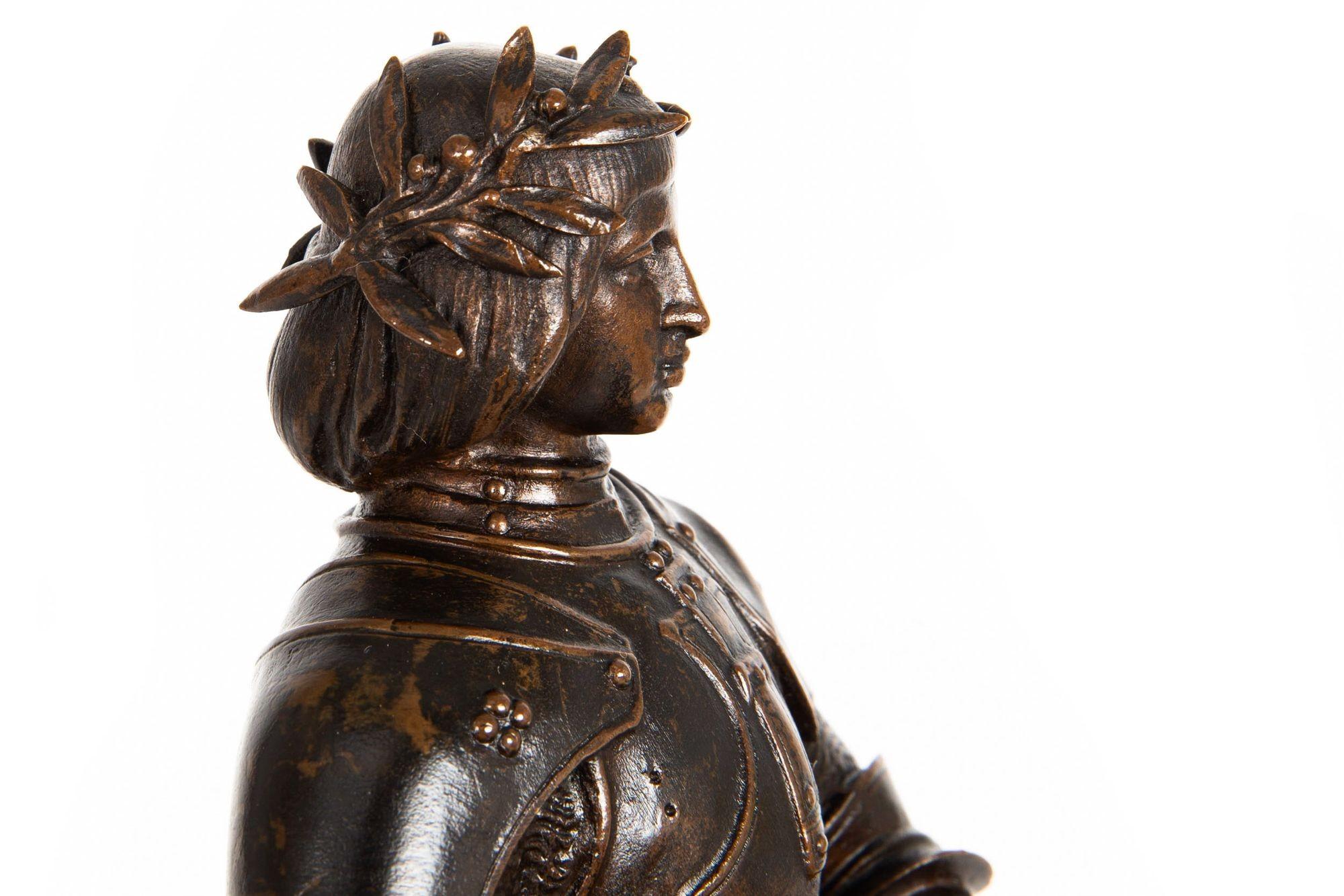 Rare sculpture de Charles VII, Le Victorieux par Antoine-Louis Barye en vente 1