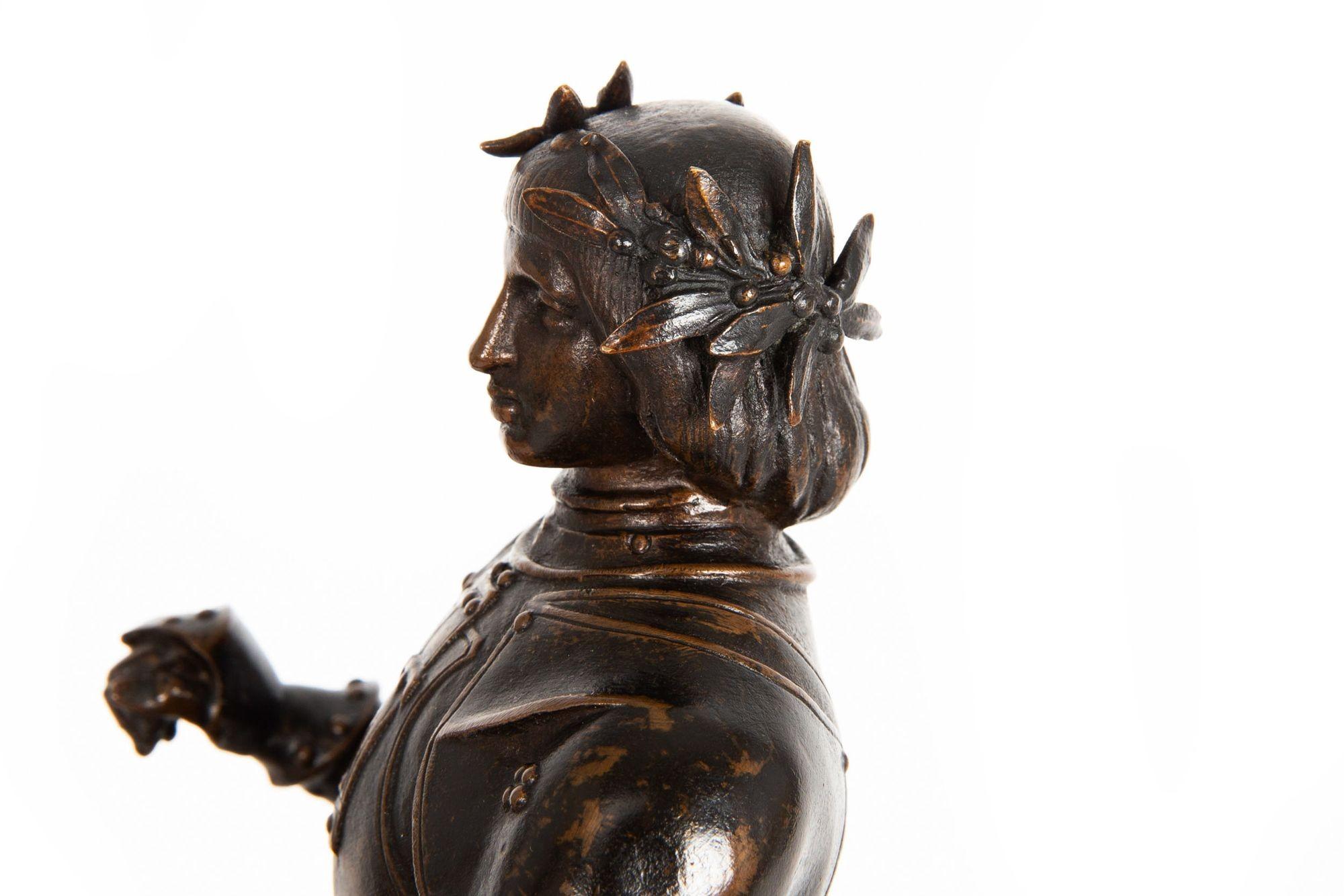 Rare sculpture de Charles VII, Le Victorieux par Antoine-Louis Barye en vente 2