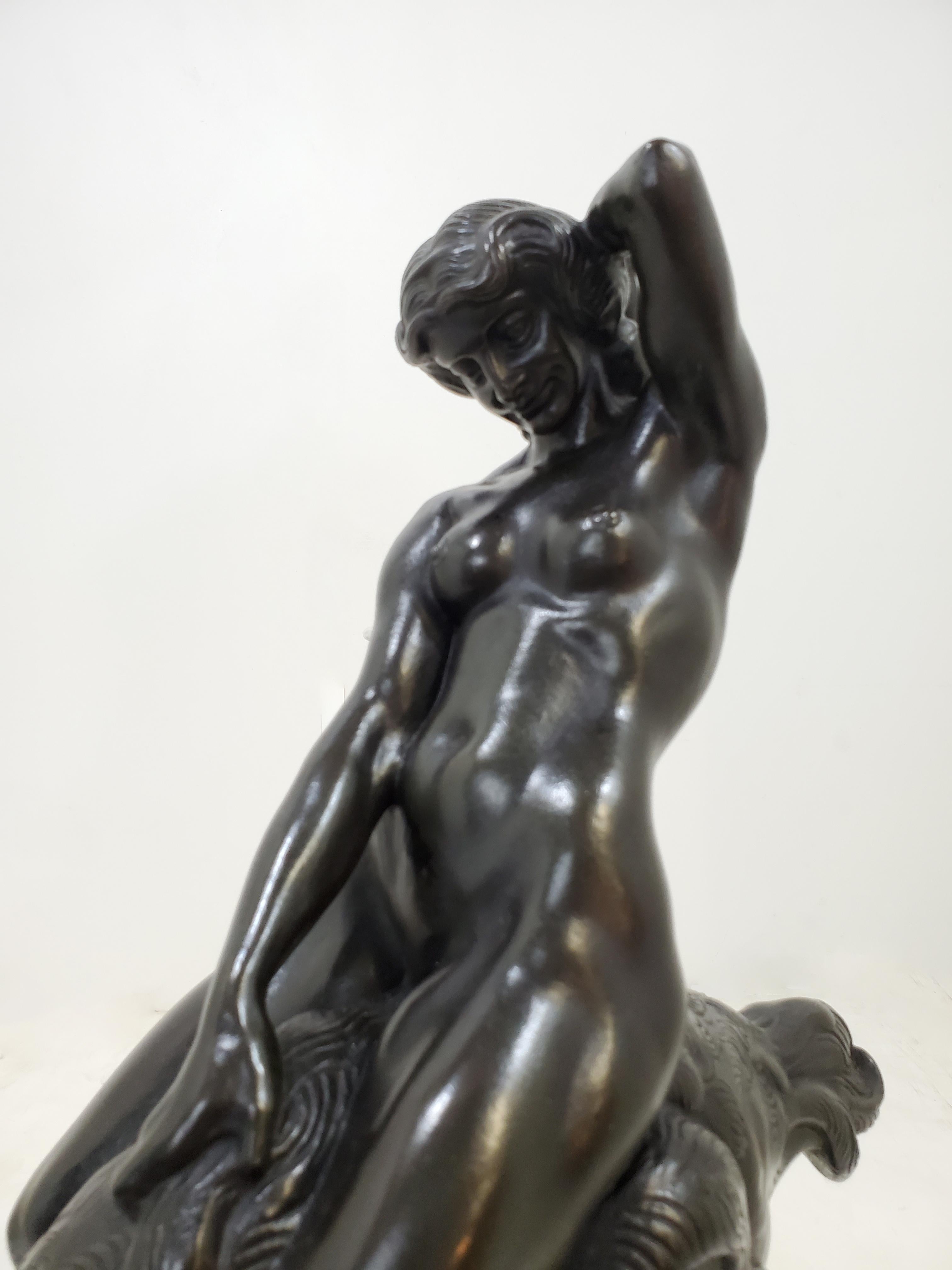 ca.1850 faun met hermafrodiet faun with hermaphrodite brons/bronze