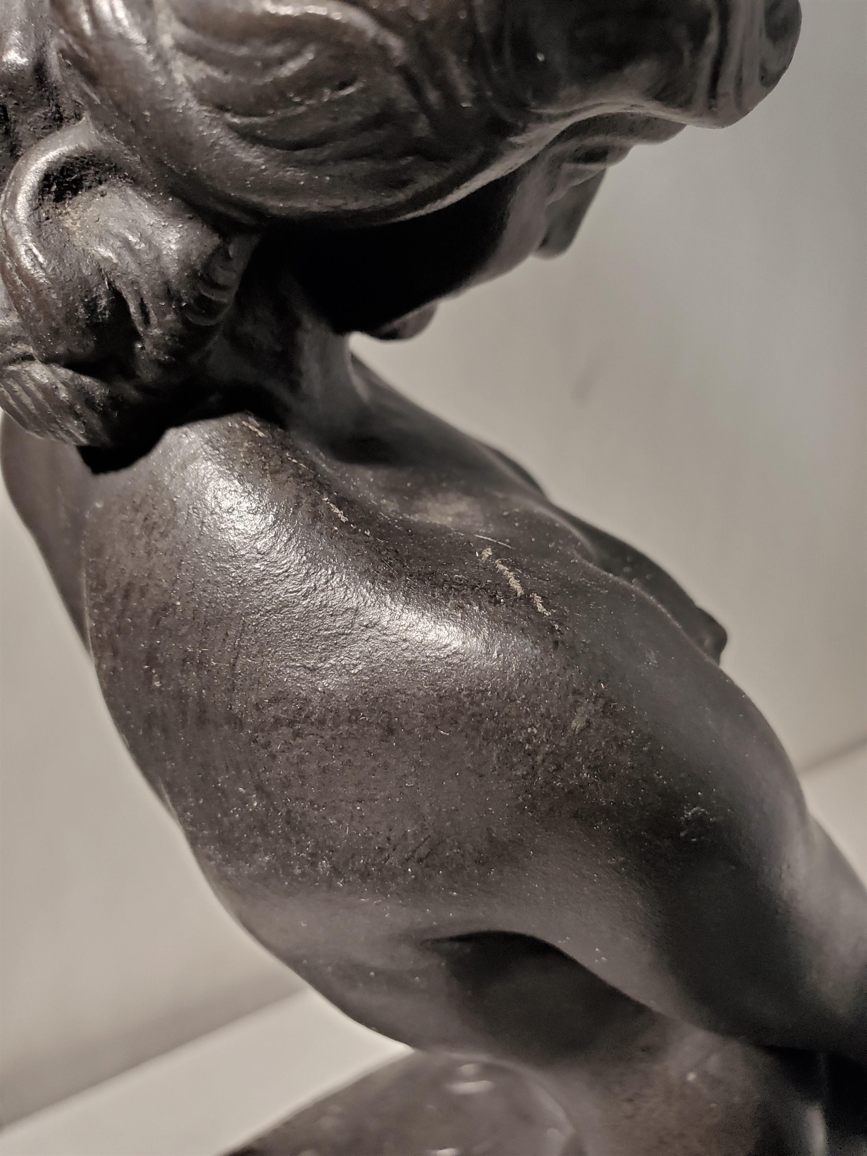 20th Century Rare Bronze Sculpture of a Woman Riding an Ostrich Signed Ferdinand Liebermann