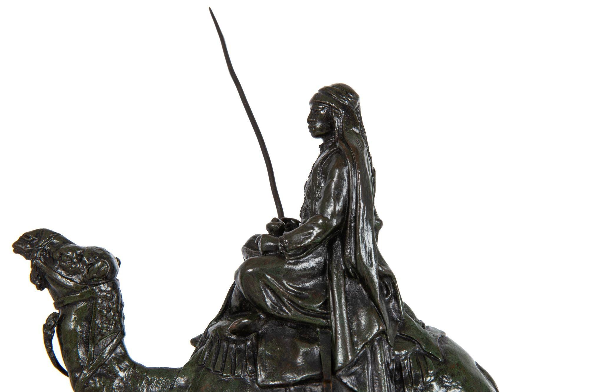 Rare Bronze Sculpture of “Arab on Camel” by Antoine-Louis Barye circa 1880 For Sale 10