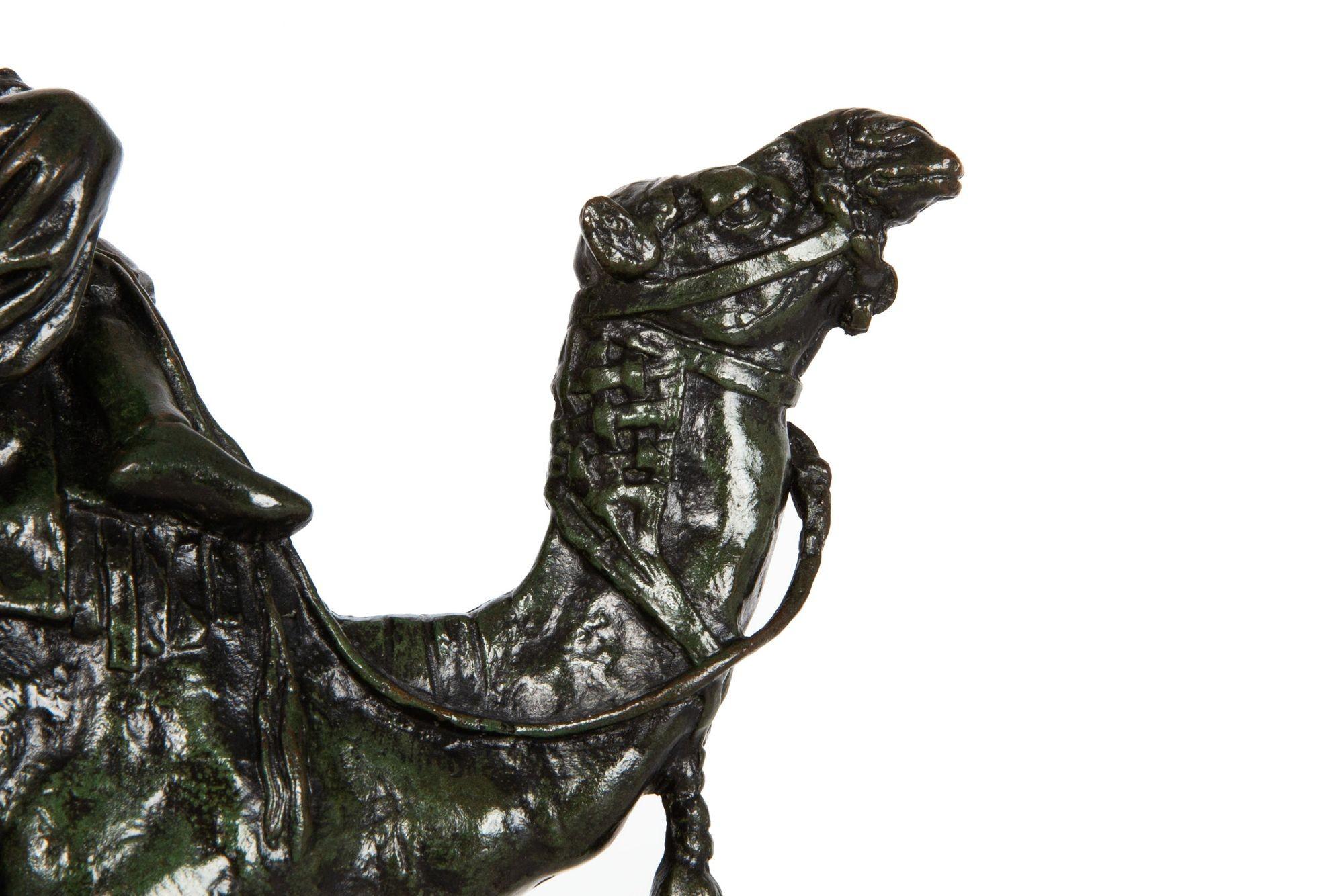Rare Bronze Sculpture of “Arab on Camel” by Antoine-Louis Barye circa 1880 For Sale 2