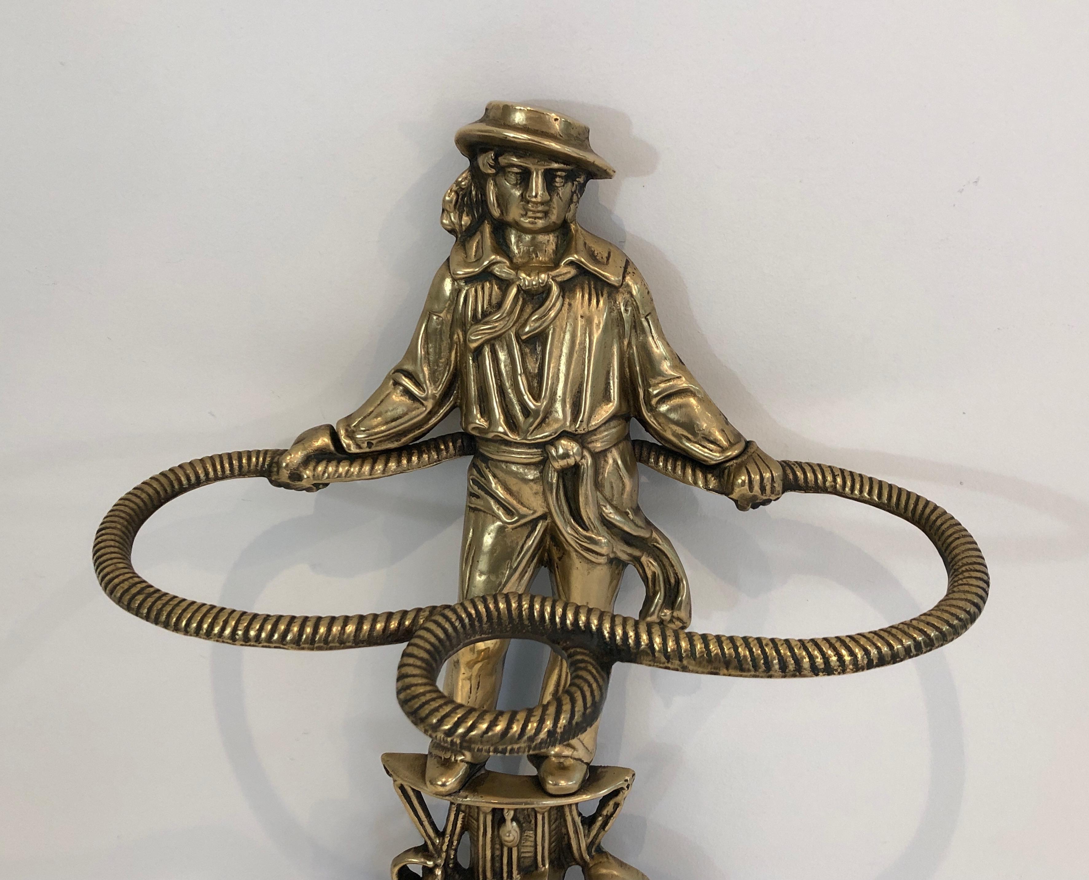 Raro portaombrelli in bronzo con marinaio, francese, circa 1970 In condizioni buone in vendita a Marcq-en-Barœul, Hauts-de-France