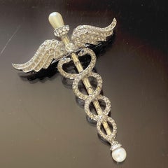 Rare Brooch for Christian Dior by Kramer Caduceus