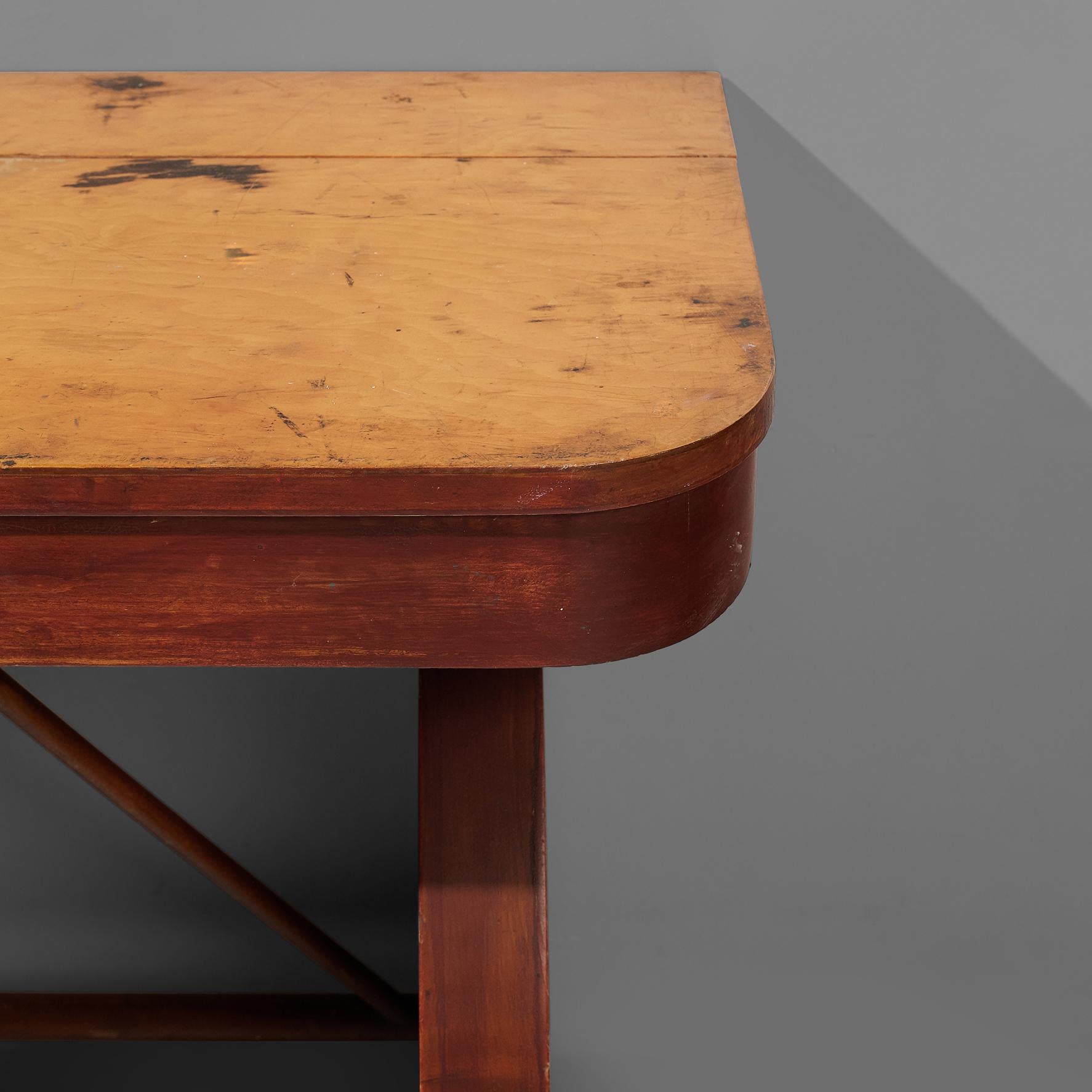 Rare Brown Saltman Desk with Chair  4