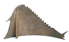 Rare Bruno Gambone Bronze Sculpture of a Snail Artist Signed Circa 1970’s