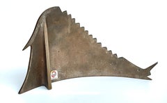 Rare Bruno Gambone Bronze Sculpture of a Snail Artist Signed Circa 1970’s