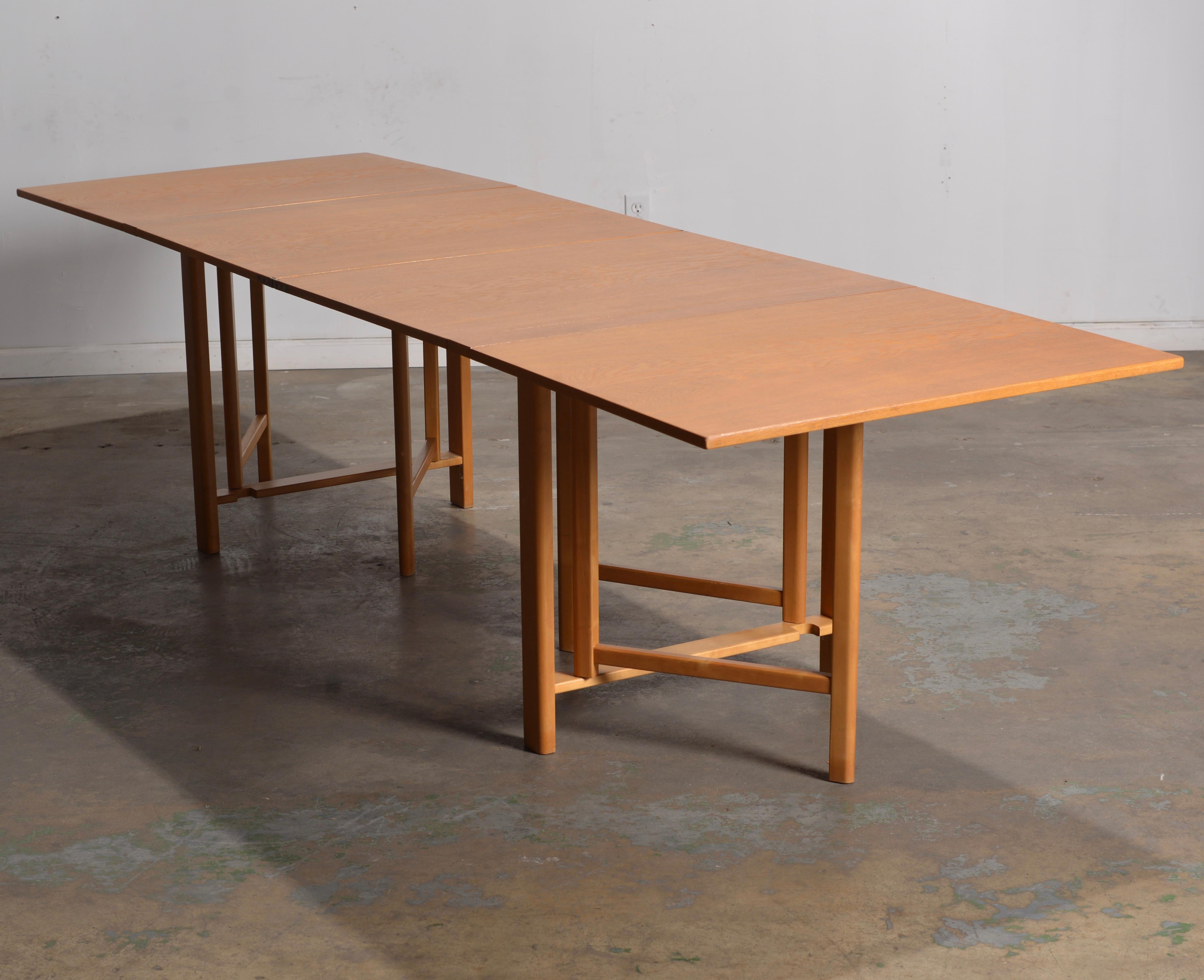 Rare table pliante Maria Flap de Bruno Mathsson en chêne, Karl Mathsson en vente 3