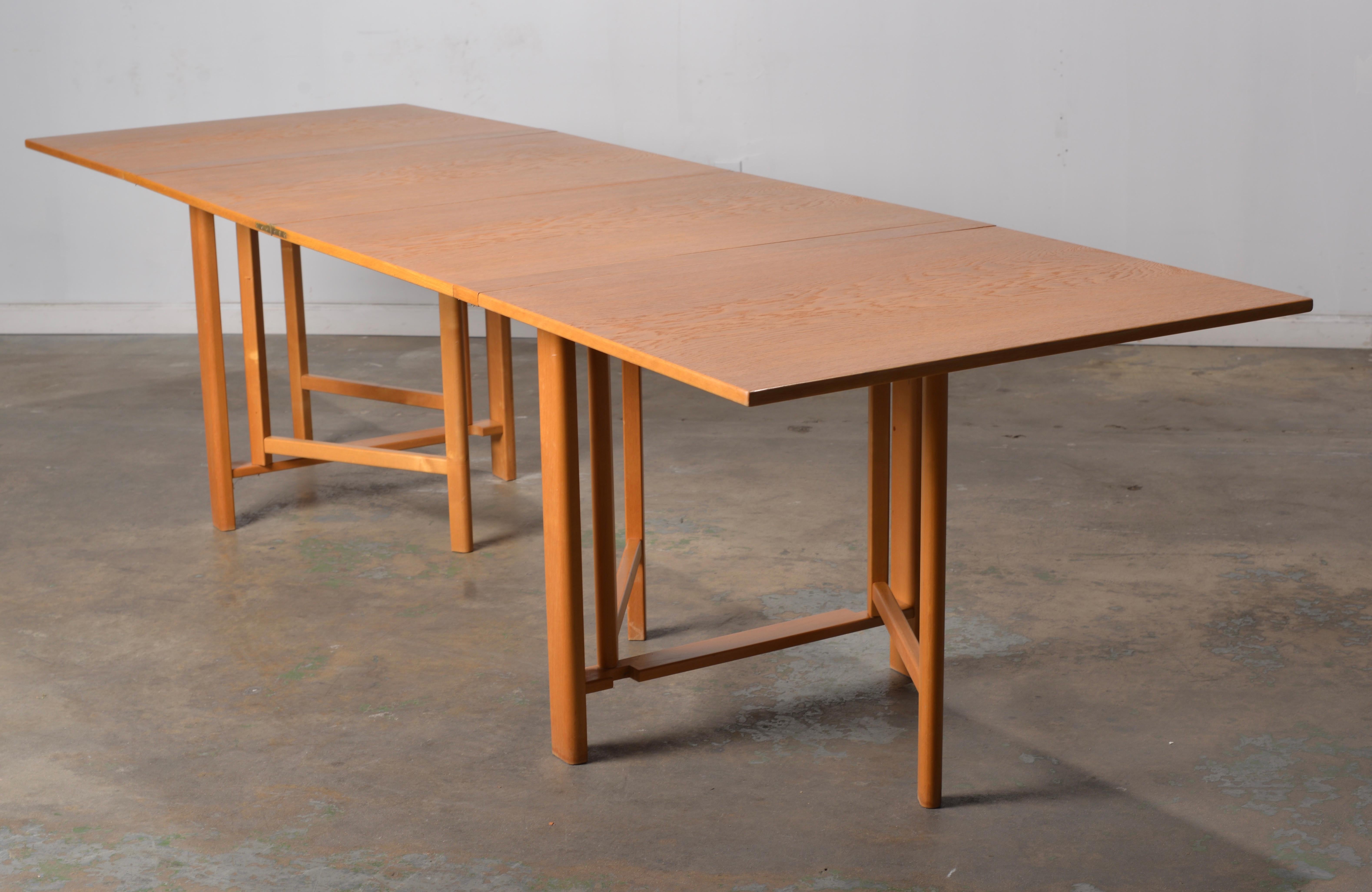 Rare table pliante Maria Flap de Bruno Mathsson en chêne, Karl Mathsson en vente 8