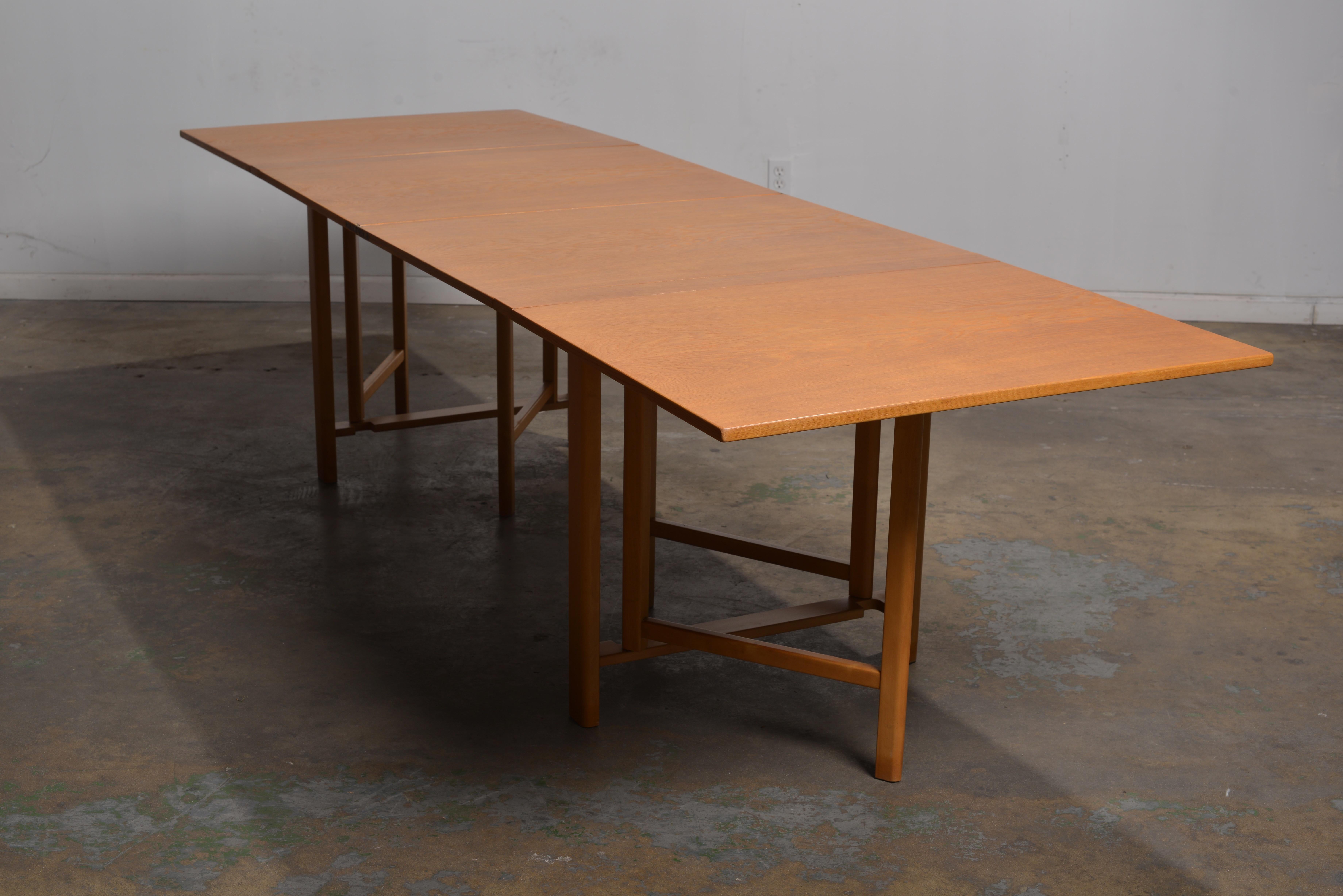Rare table pliante Maria Flap de Bruno Mathsson en chêne, Karl Mathsson en vente 9