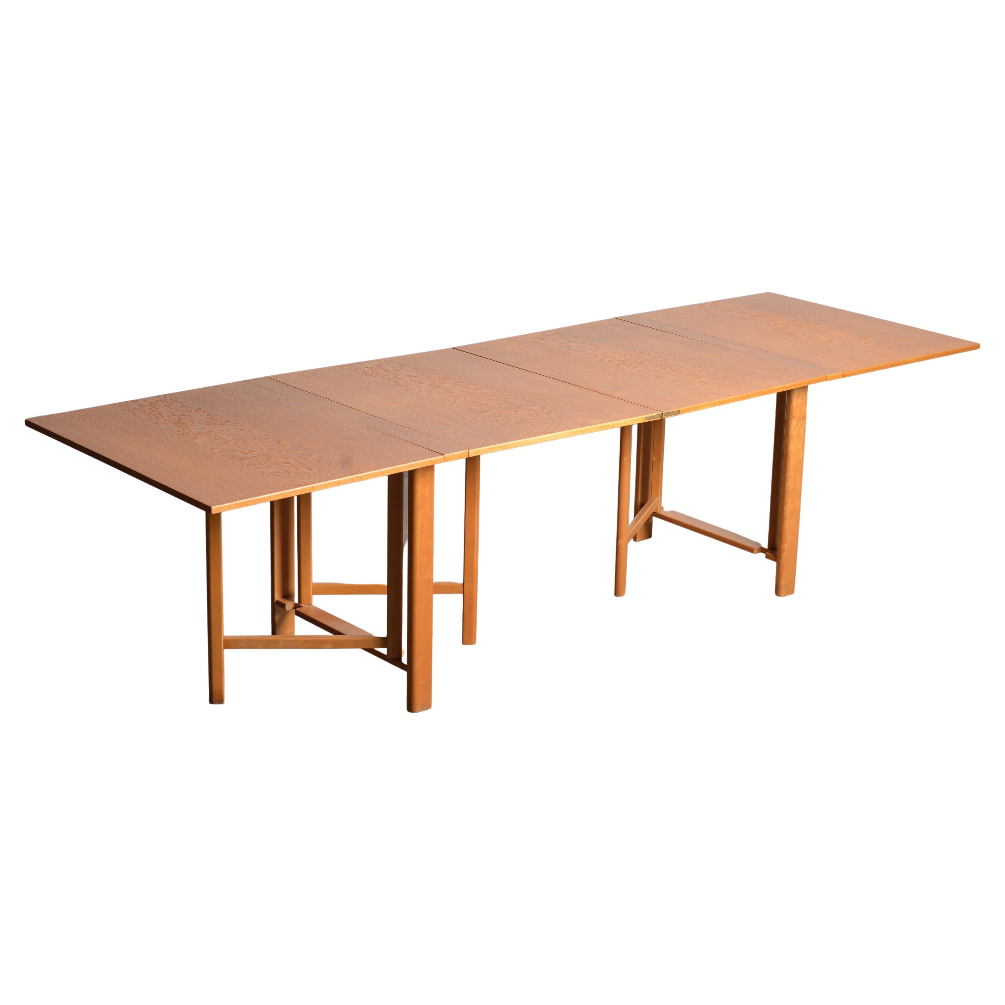 Rare Bruno Mathsson "Maria Flap" Folding Table in Oak, Karl Mathsson For Sale