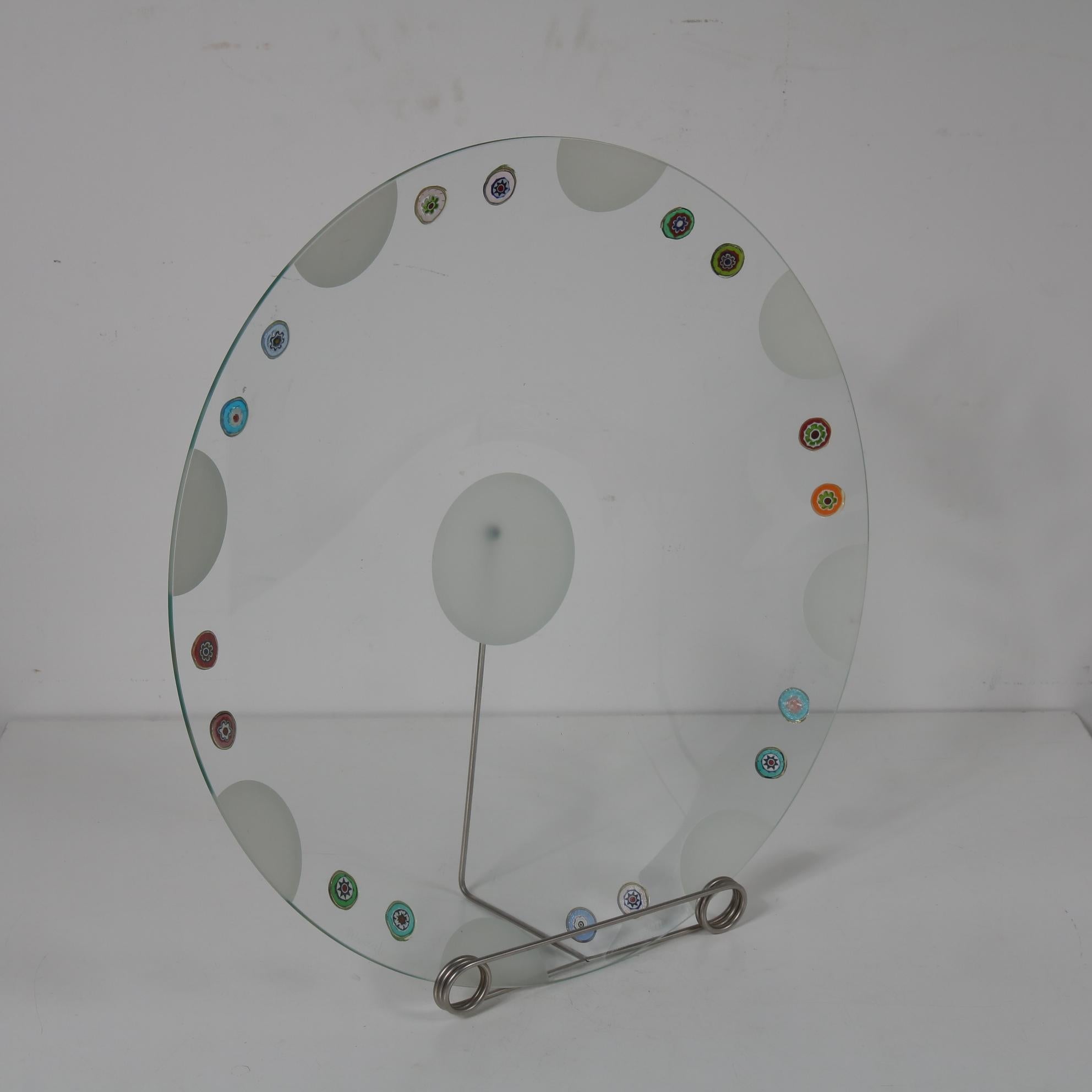 A beautiful, very rare and limited edition glass plate designed by Bruno Munari for his 