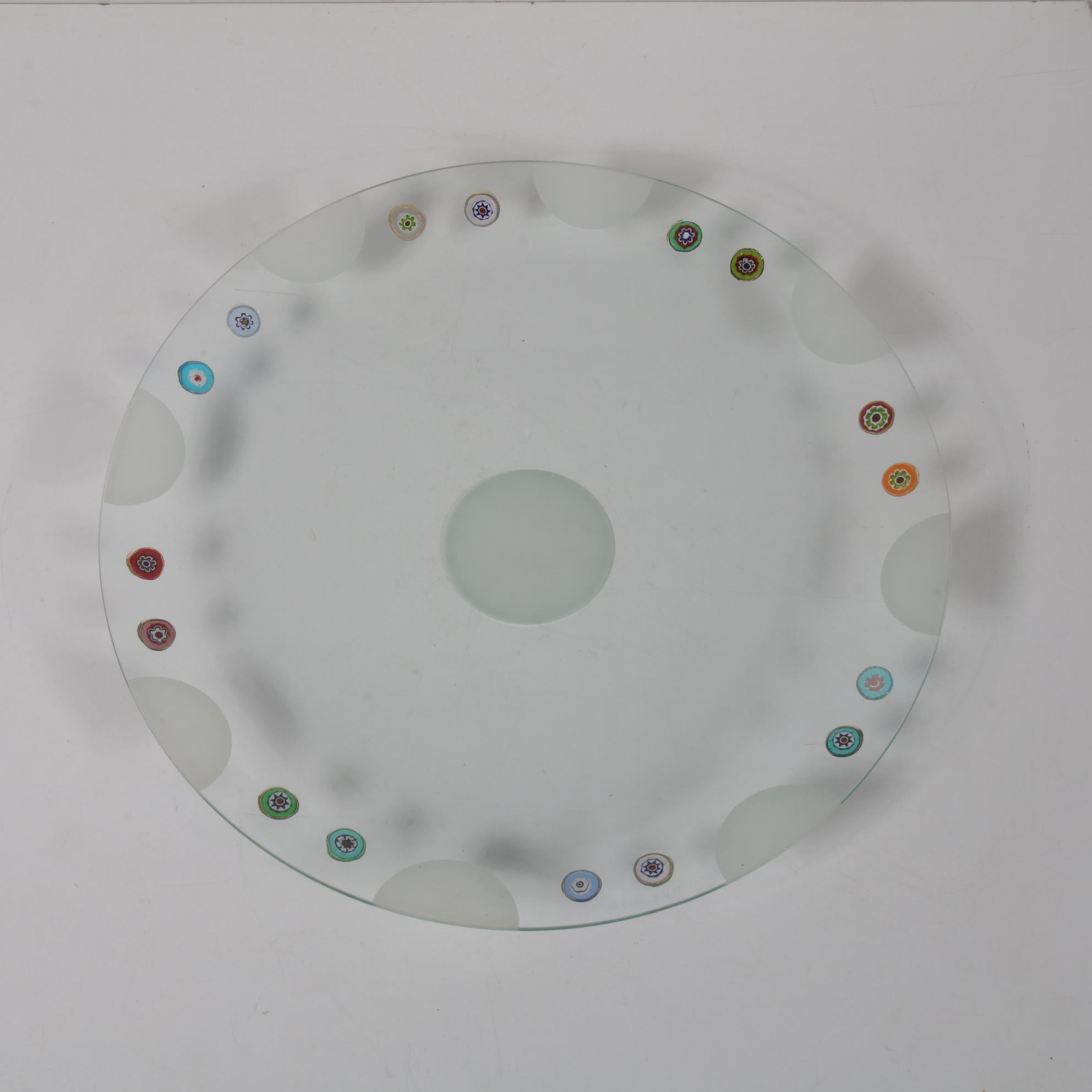 20th Century Rare Bruno Munari Glass Plate from 