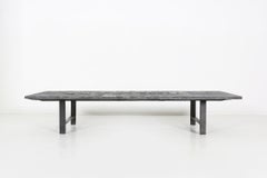 Rare brutalist Brazilian stone coffee table by Pia Manu, ca. 1960