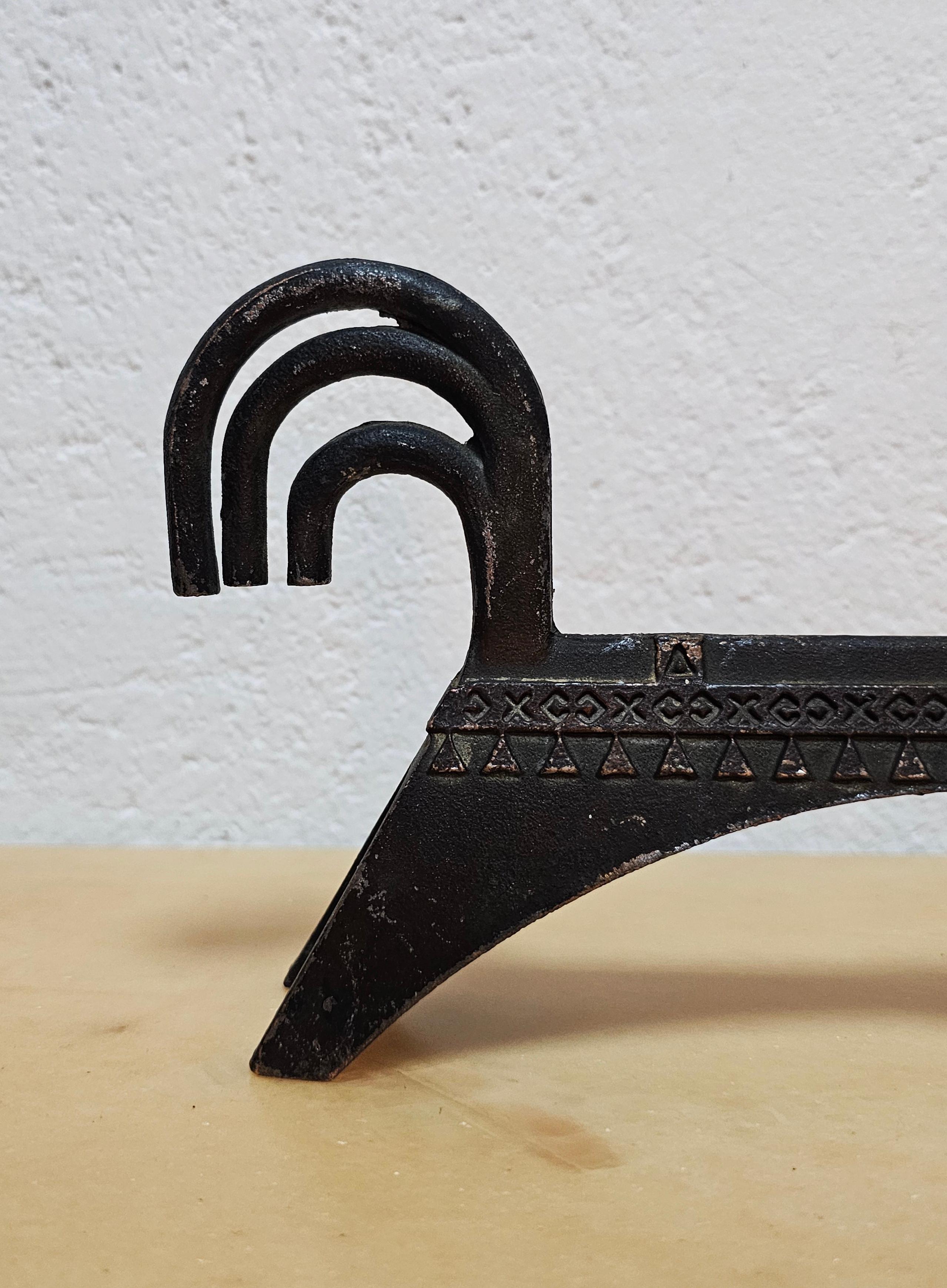 Rare Brutalist Candlestick Holder shaped as a Horse, East Germany 1970s For Sale 1